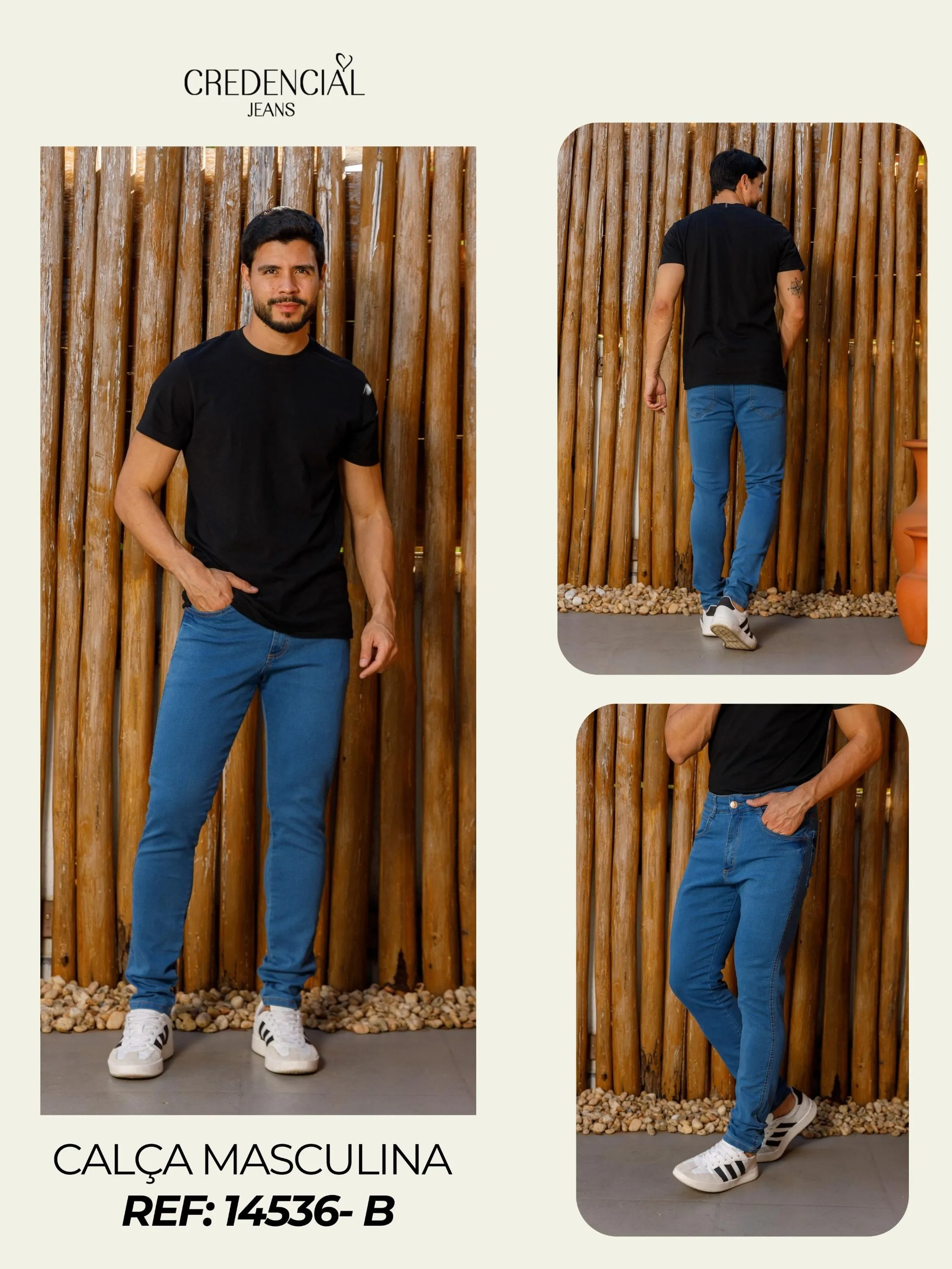 Calça Jeans Masculina REF:14536-B