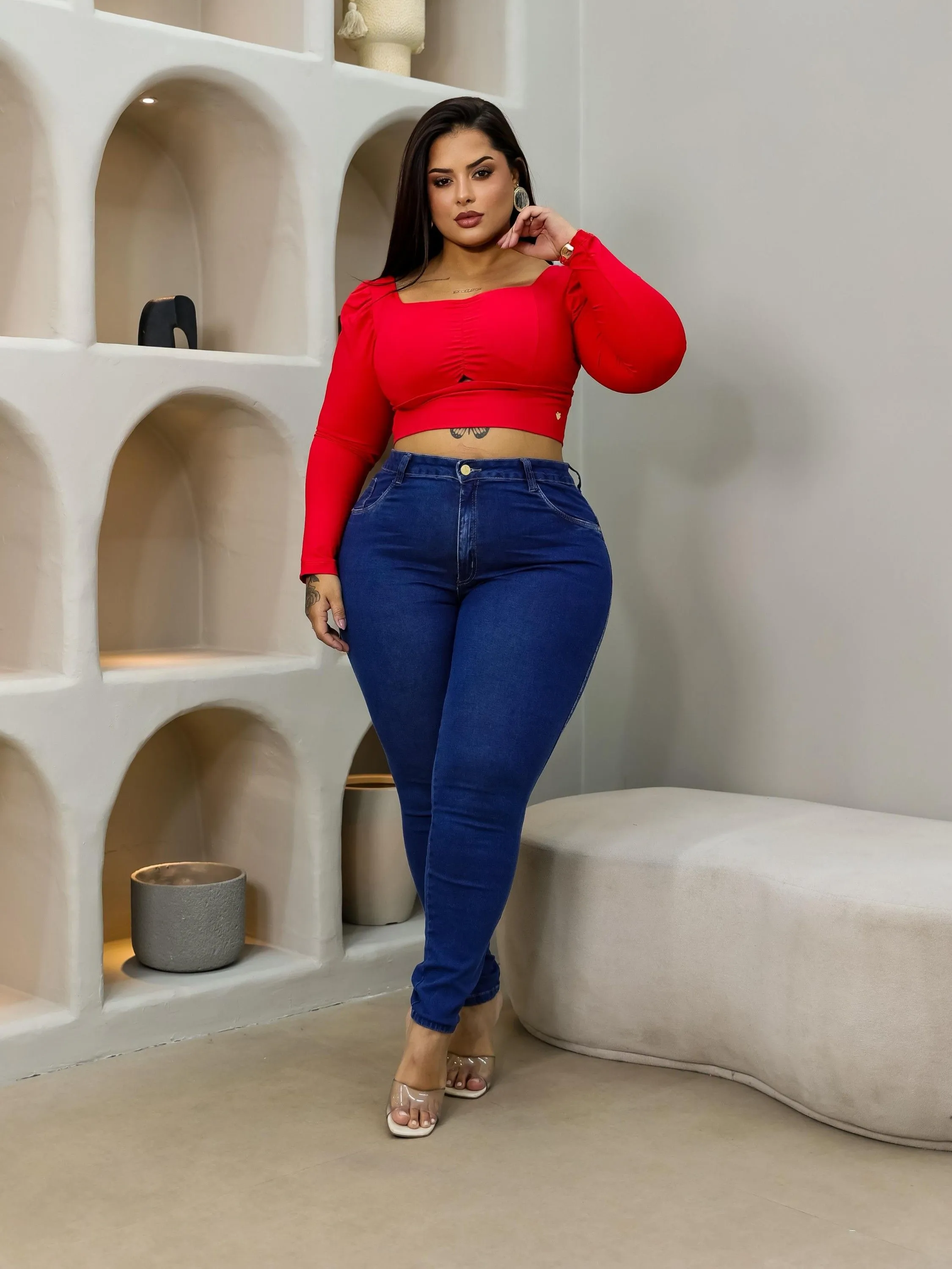 Calça jeans feminina REF 14391