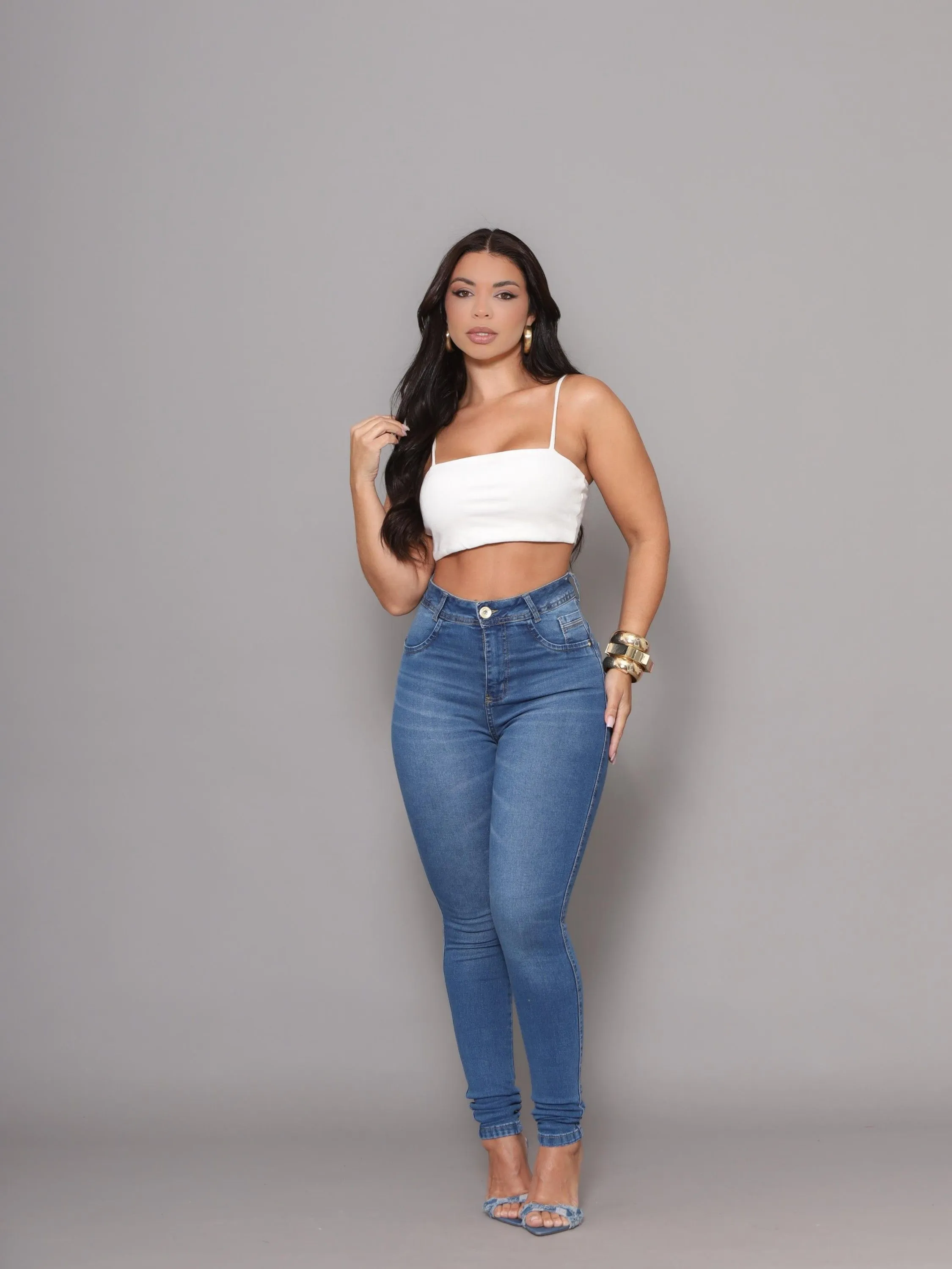 Calça jeans feminina REF 14045