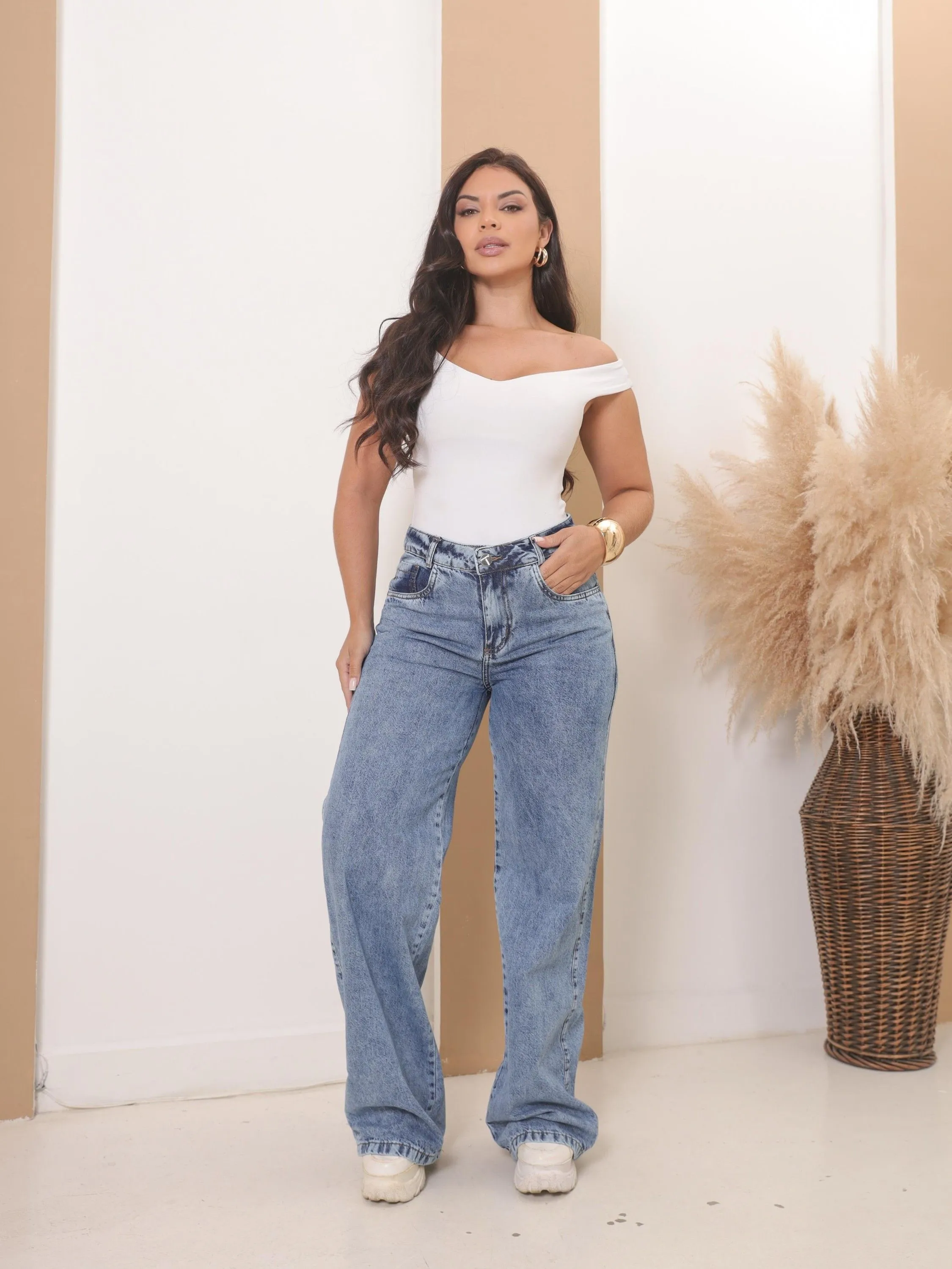 Calça Wide Leg REF 14181