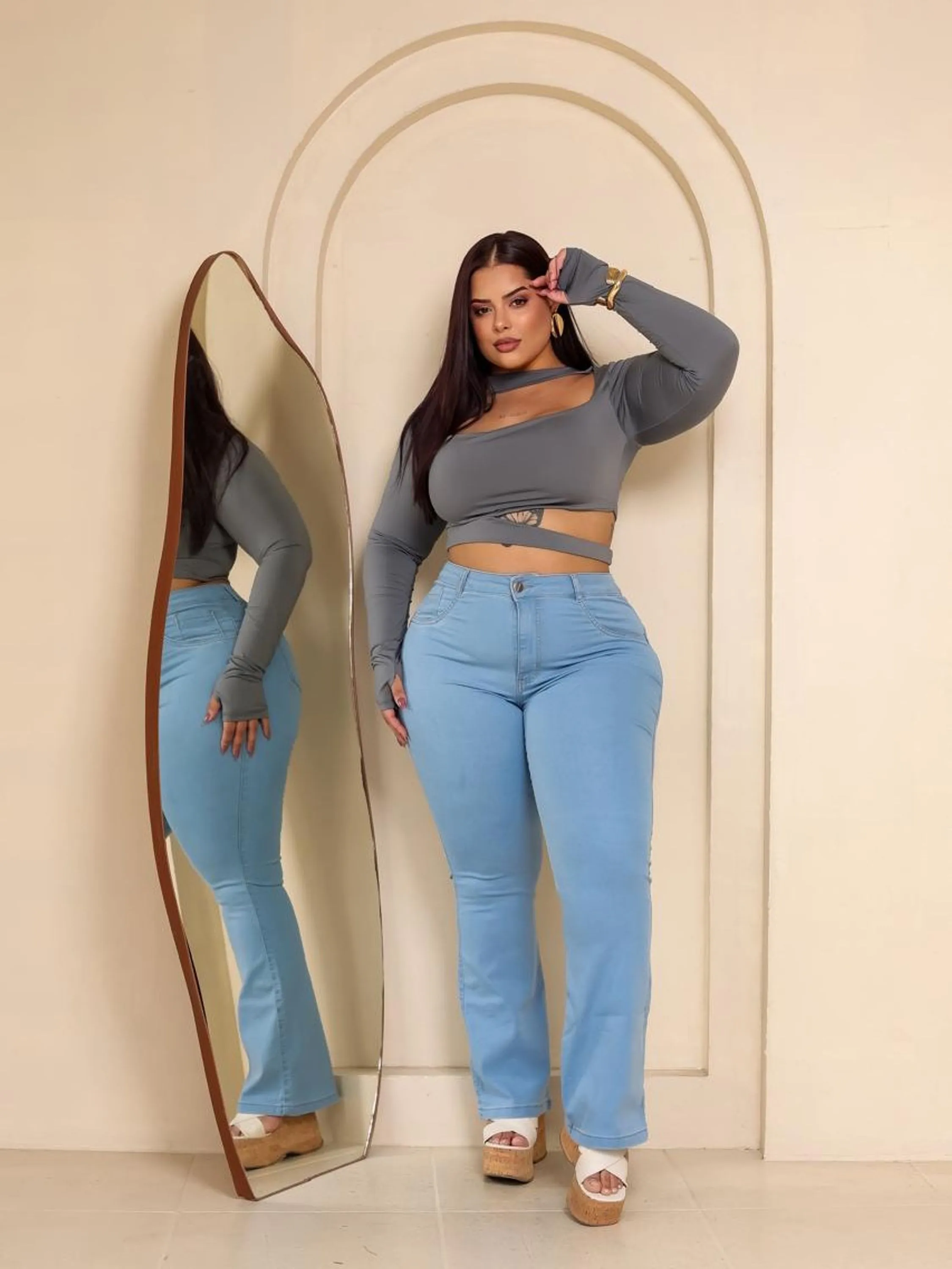 Calça Flare Jeans REF: 11734-A