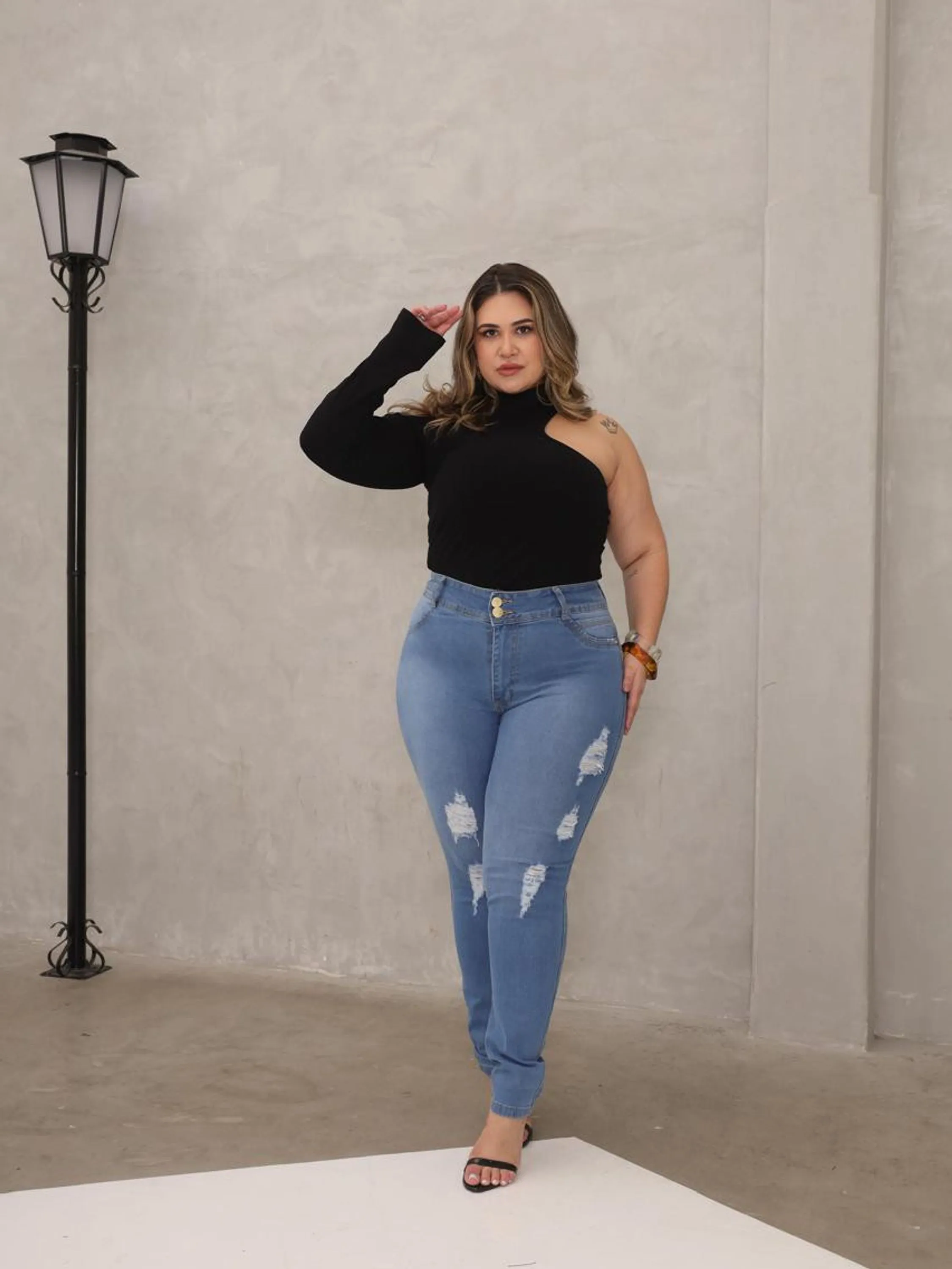 Calça plus size REF 14243