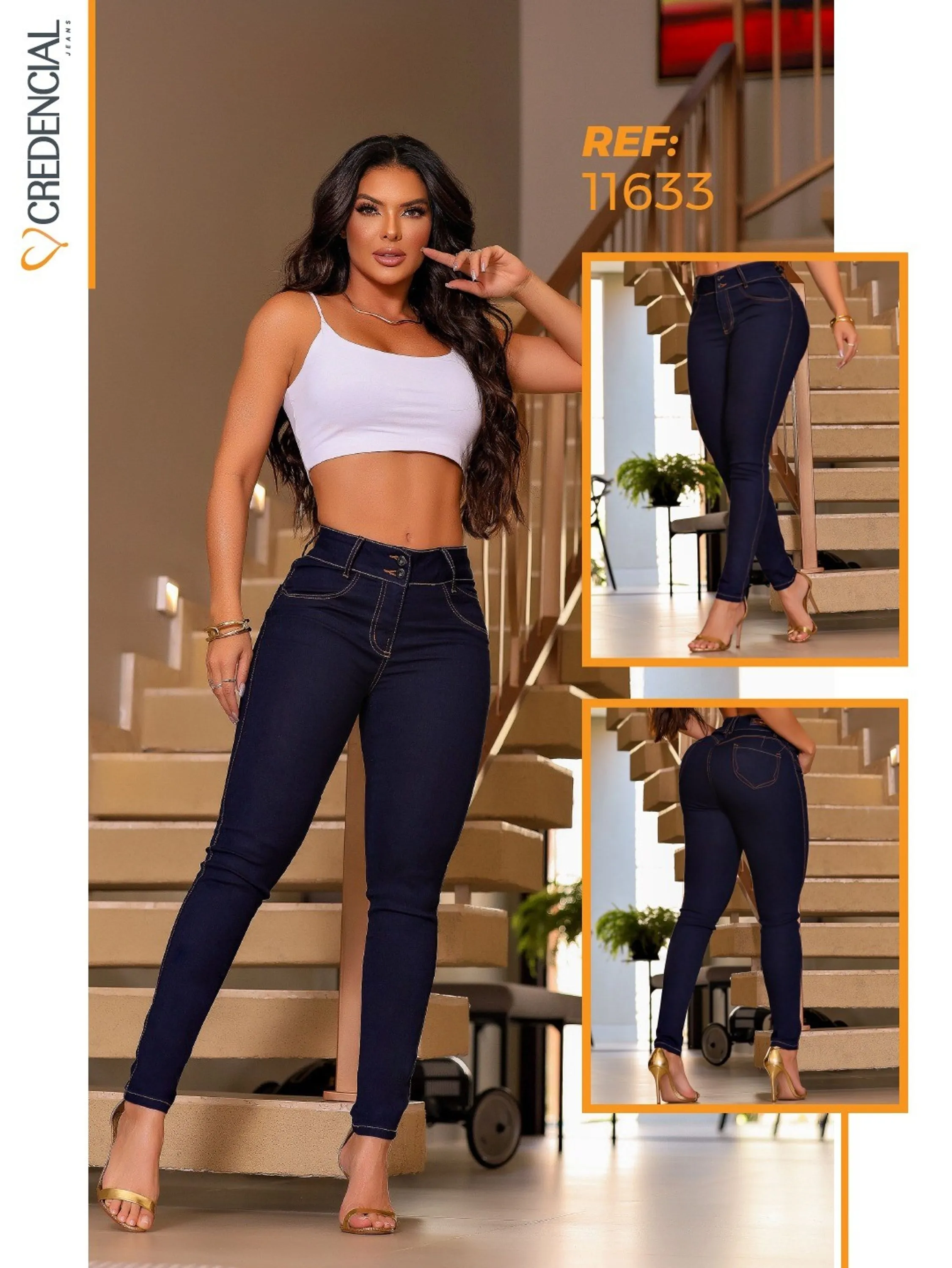 Calça jeans fit REF 11633