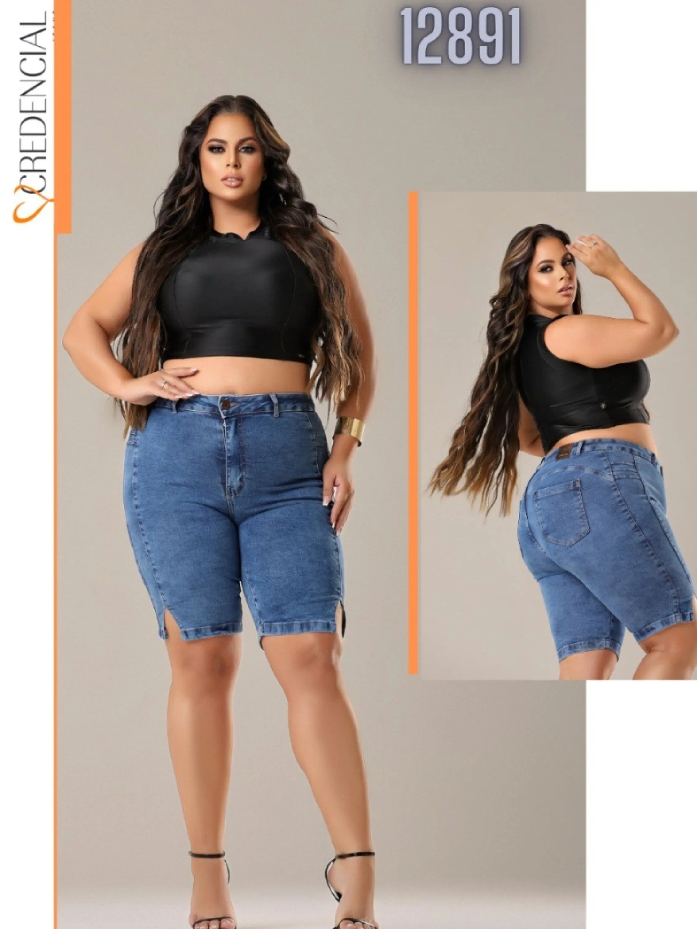 Bermuda Jeans Plus Size REF:13891