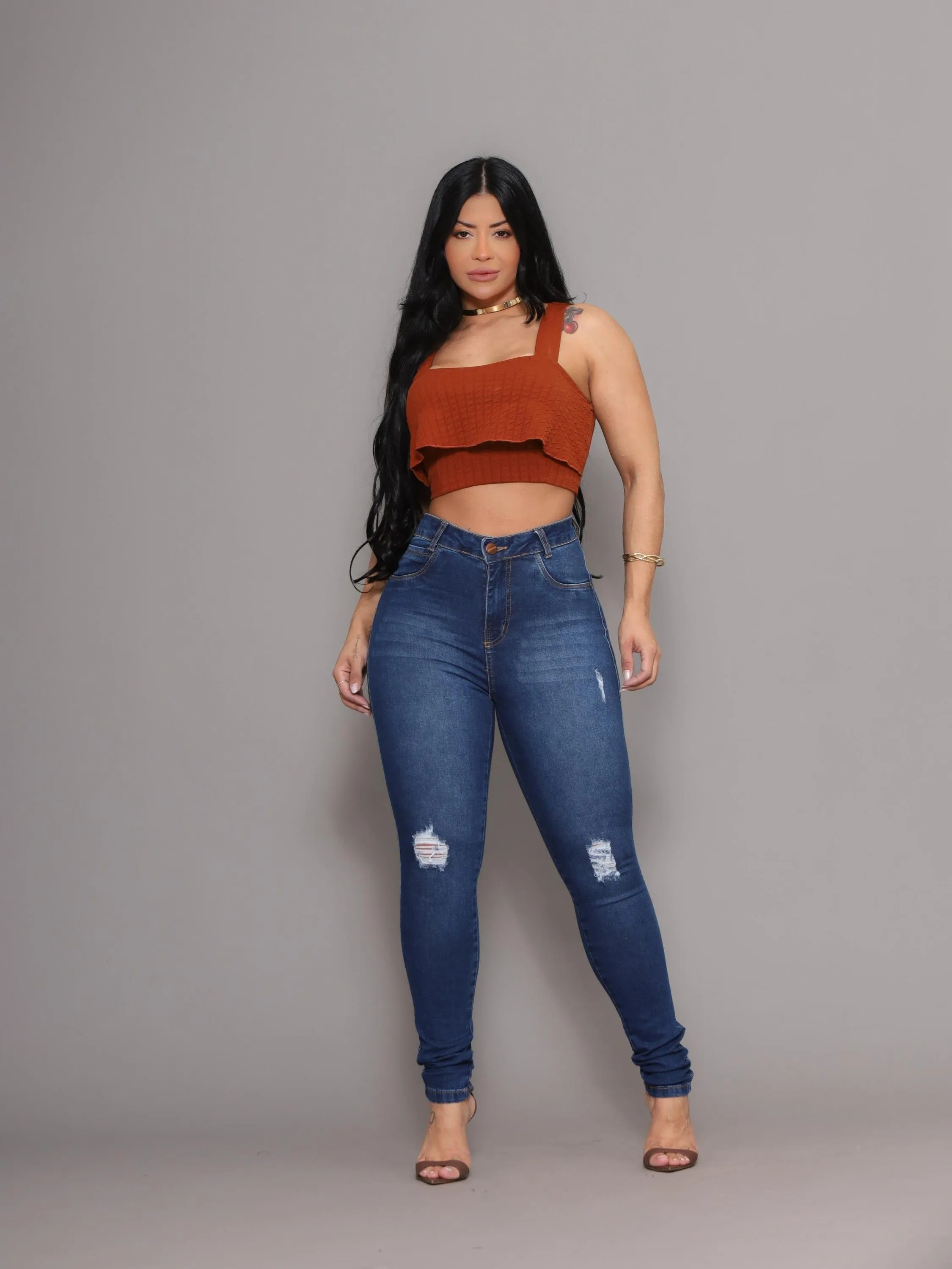 Calça jeans feminina REF 14151