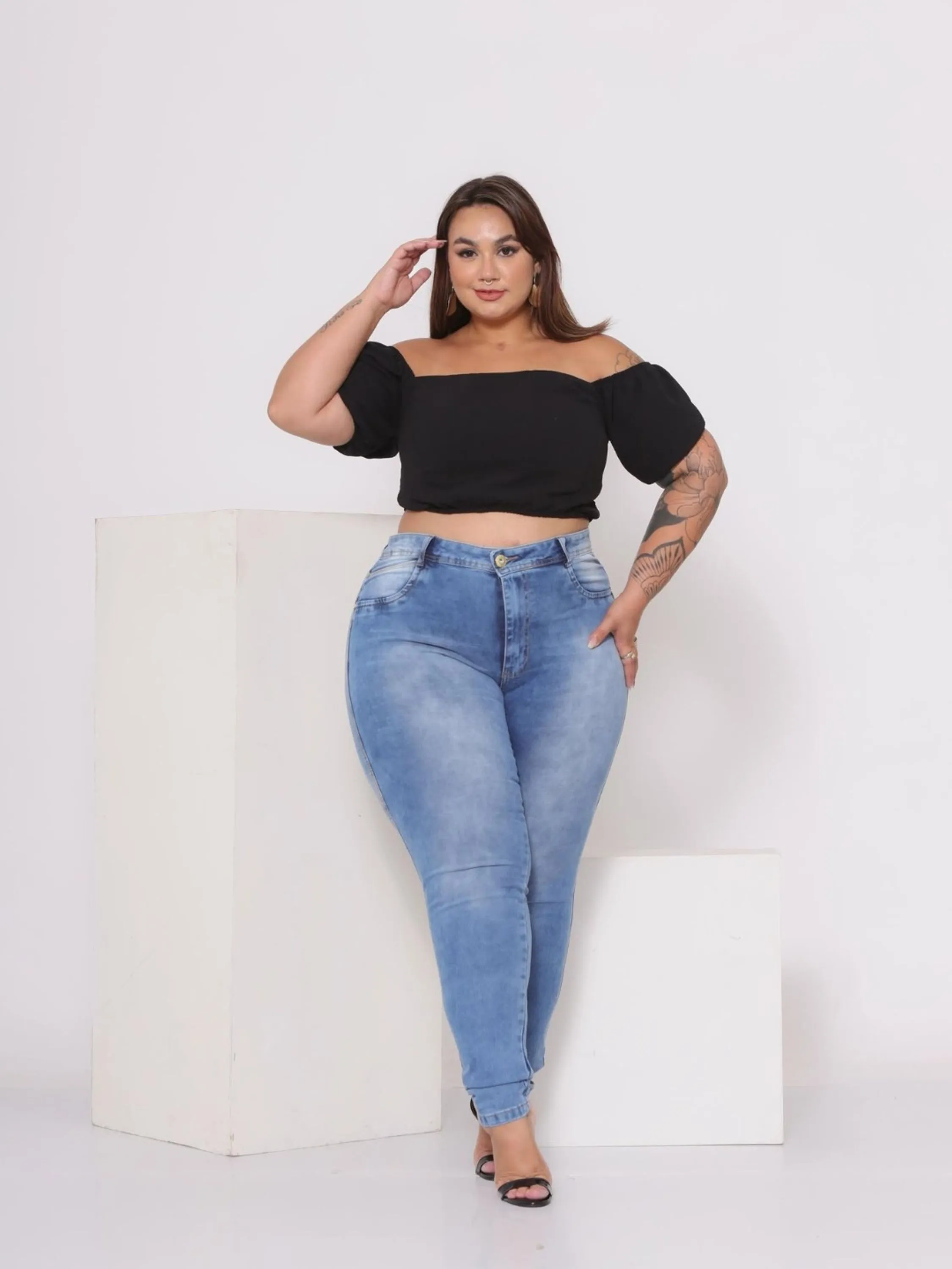 Calça jeans plus REF 13737