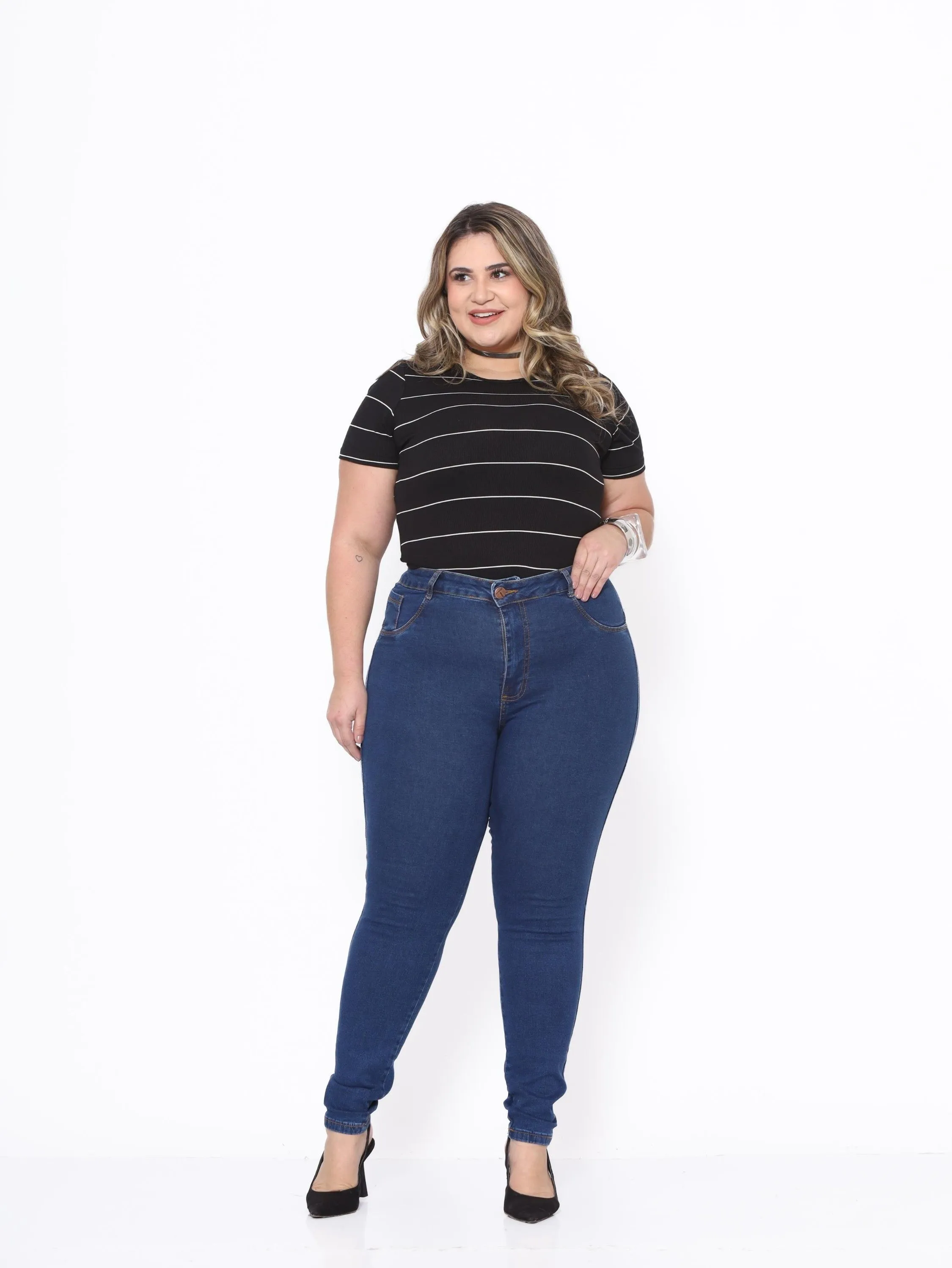 Calça jeans plus size 14235