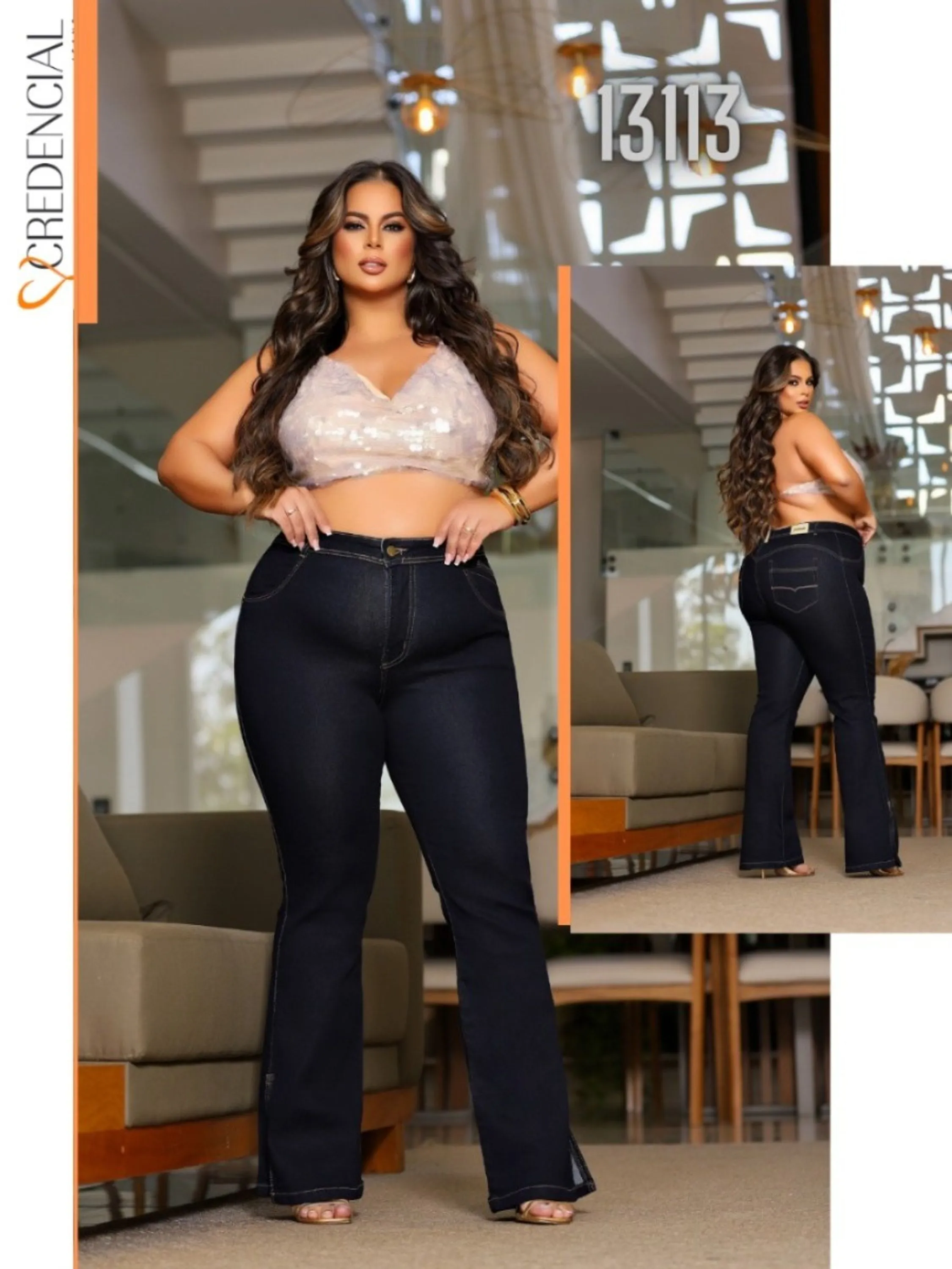 Calça Flare Plus Size REF:13113