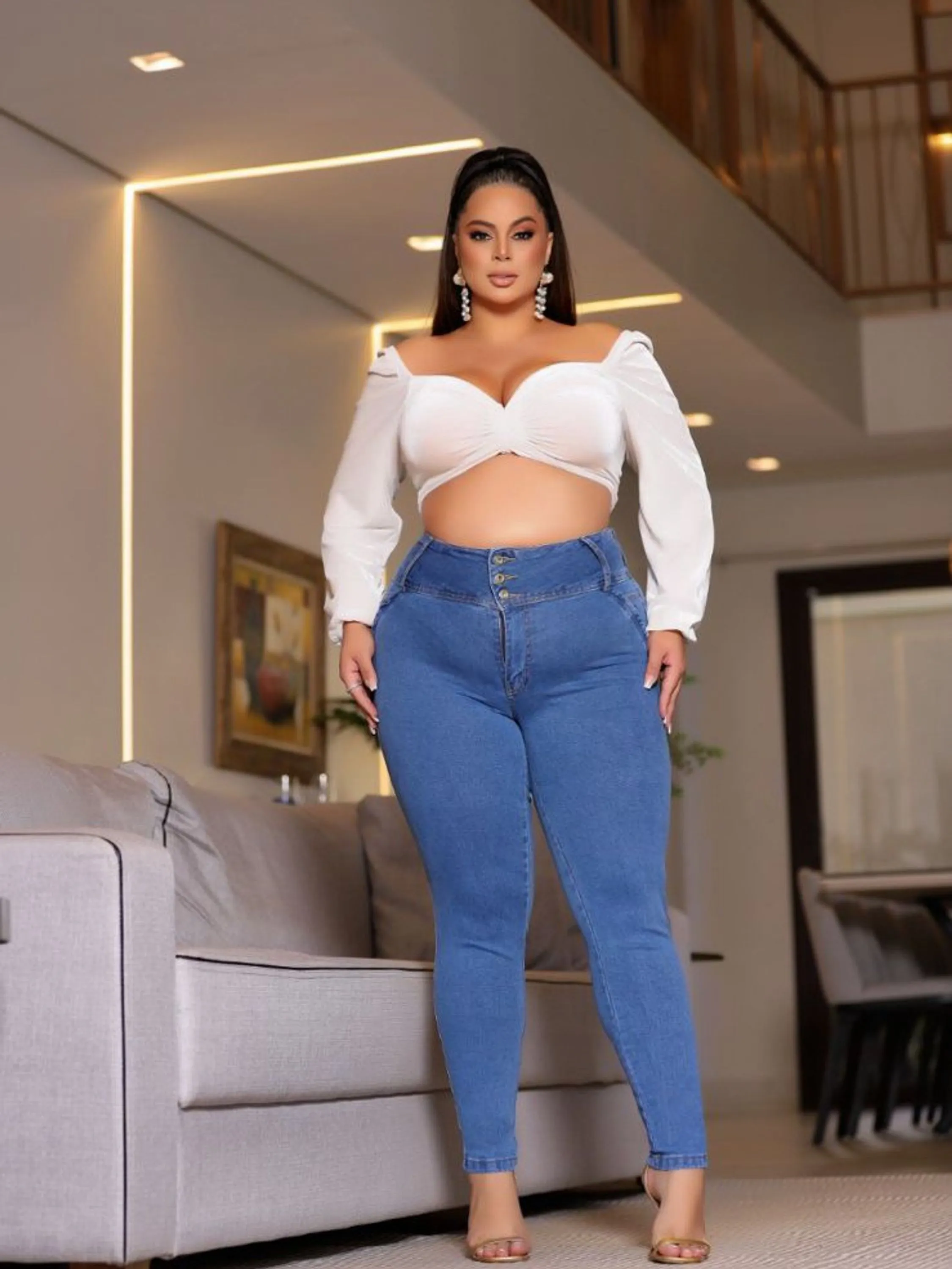 Calça Jeans Plus Size REF:12790-B