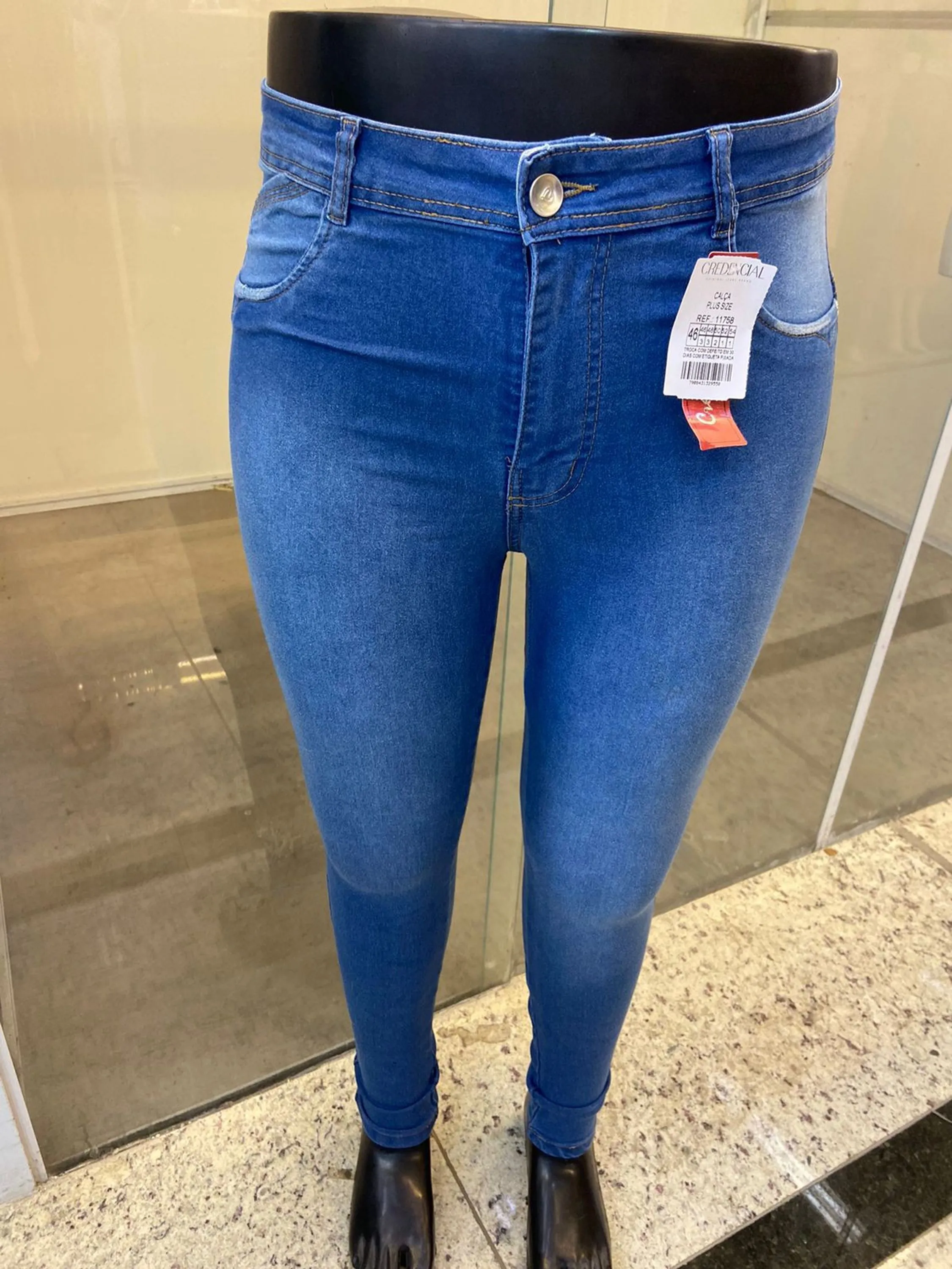 Calça jeans plus size REF 11758