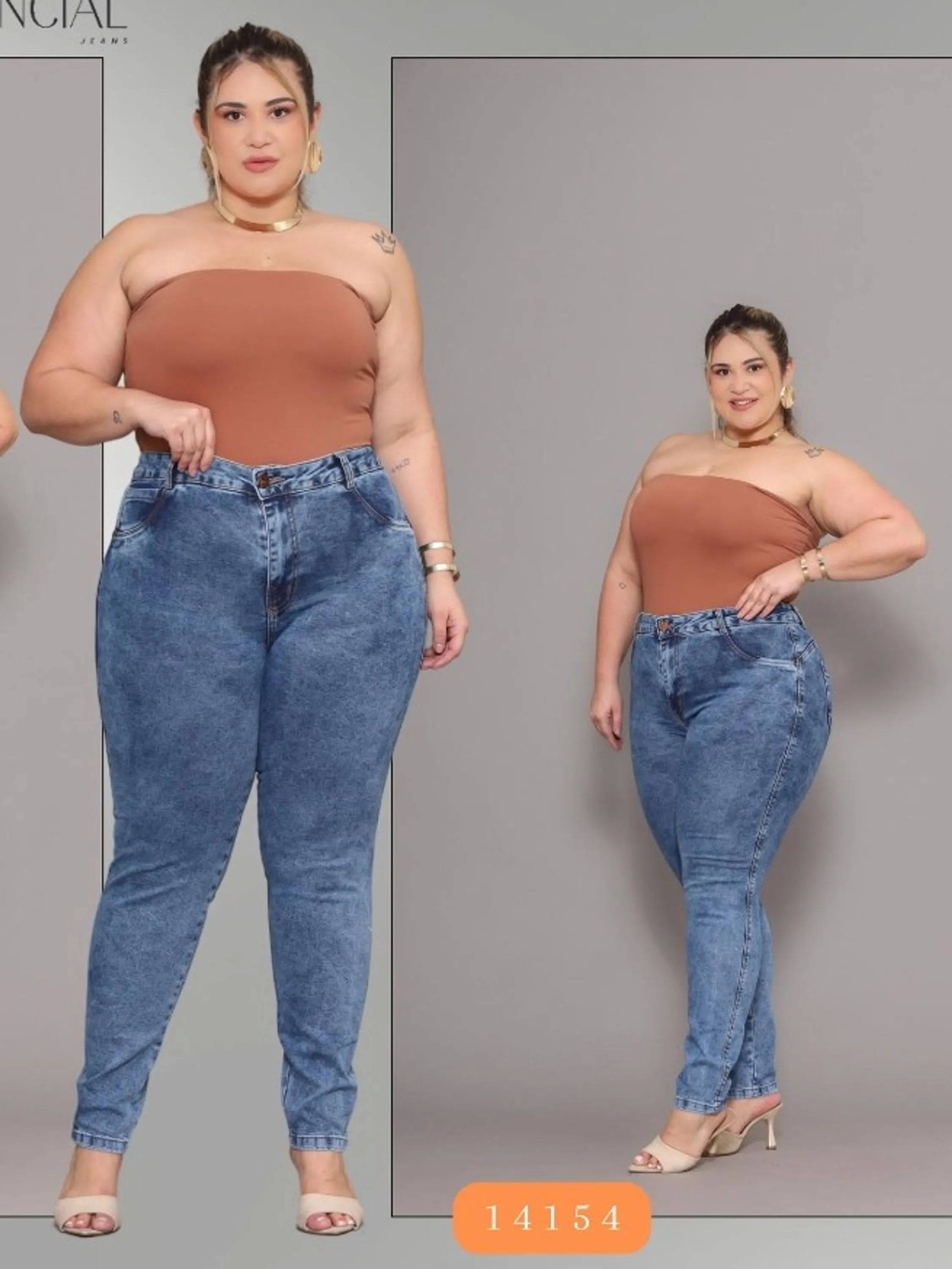 Calça jeans plus REF 14154