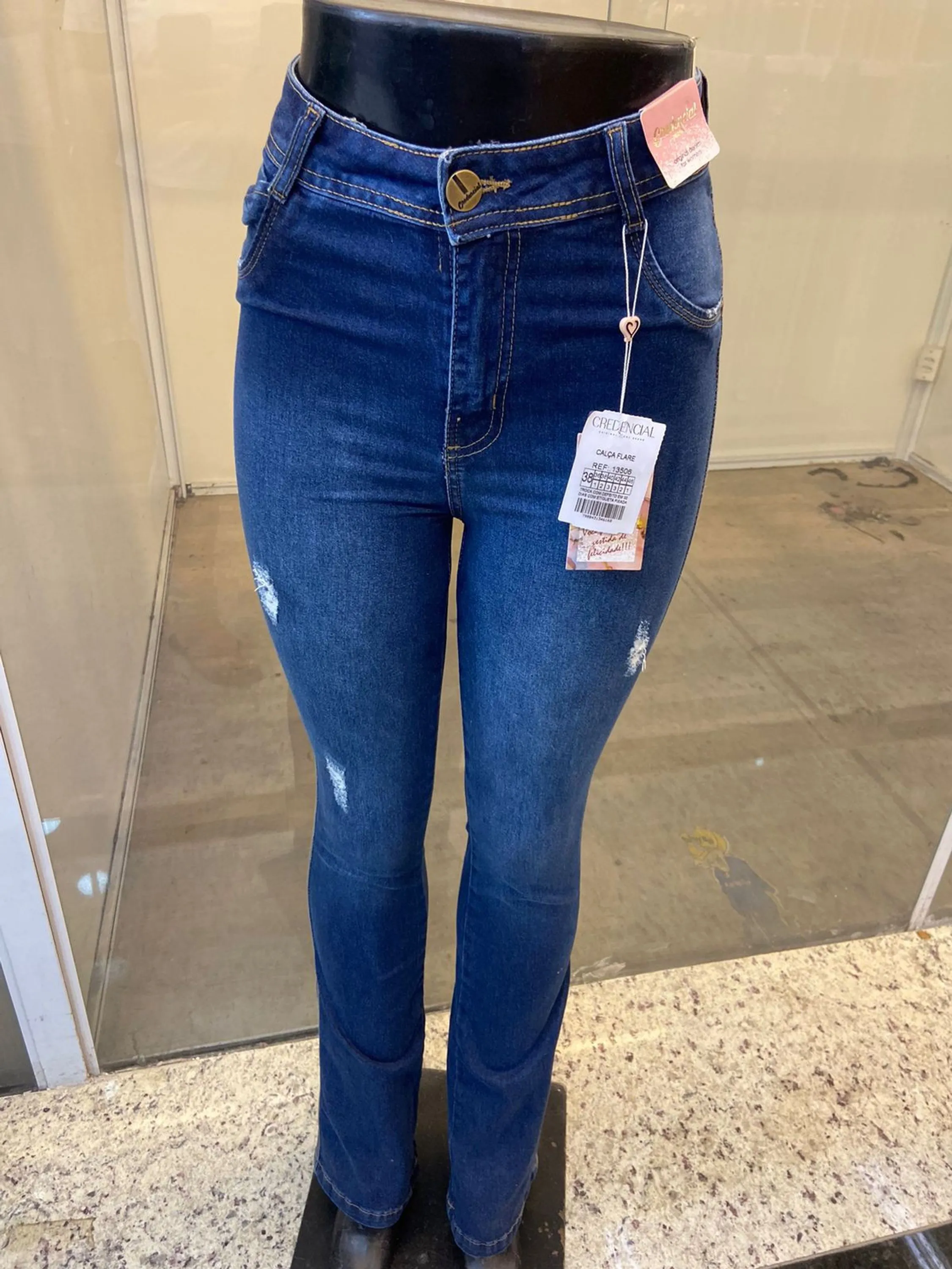 Calça jeans flare REF 13506