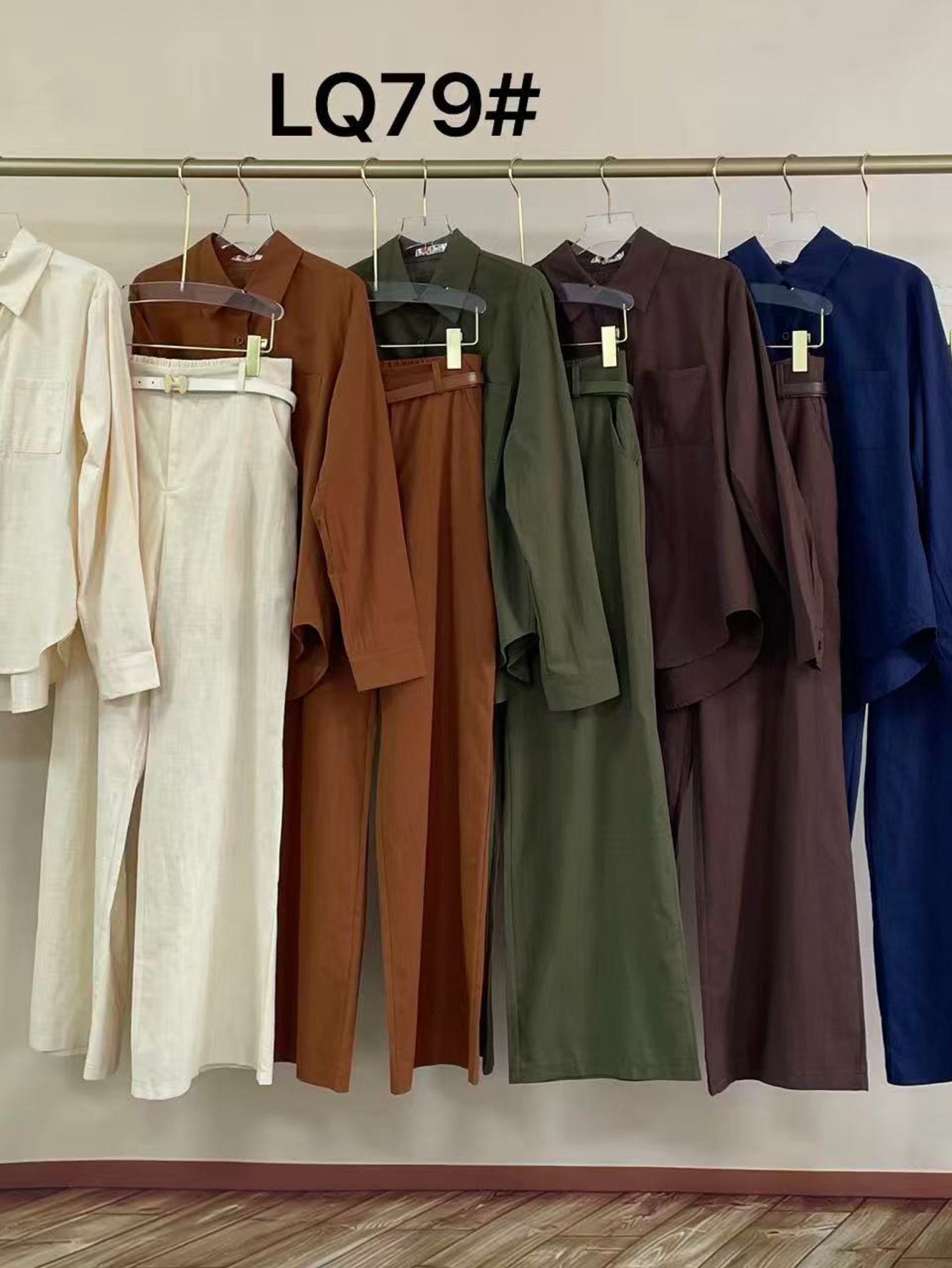 Conjunto linho camisa com calca Panpanfashion