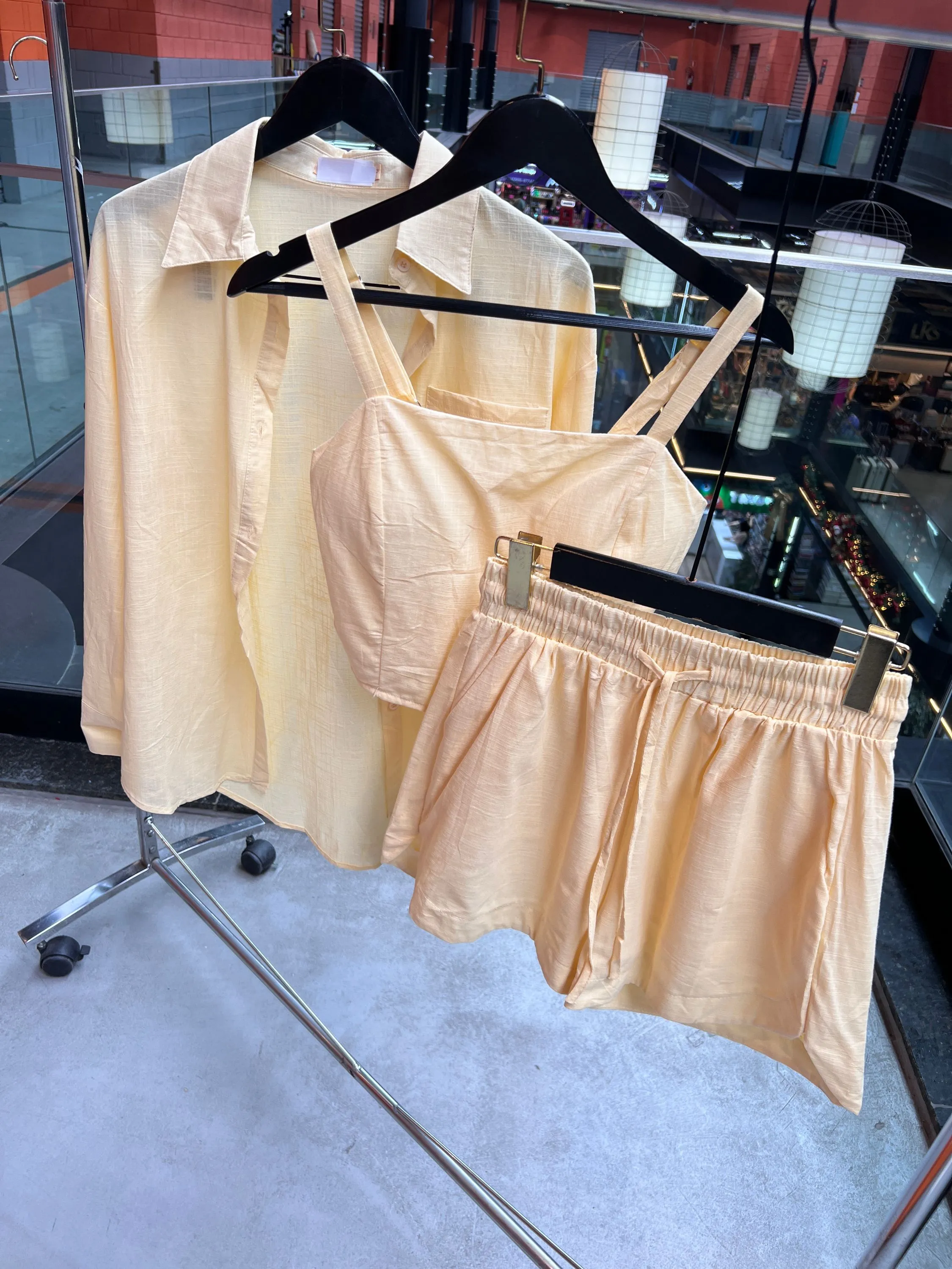 Conjunto 3pcs de linho