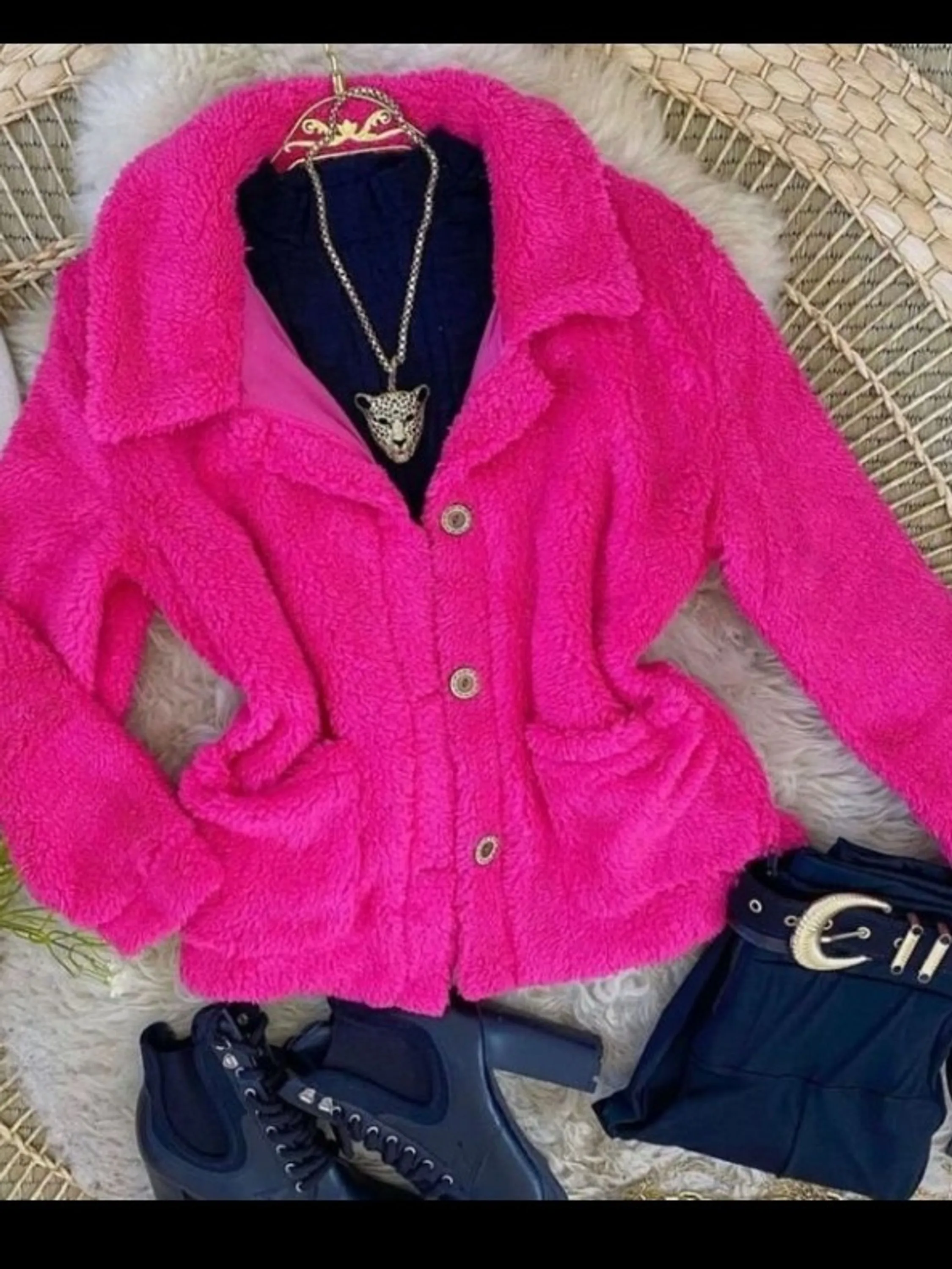 Casaco teddy #Panpan_fashion