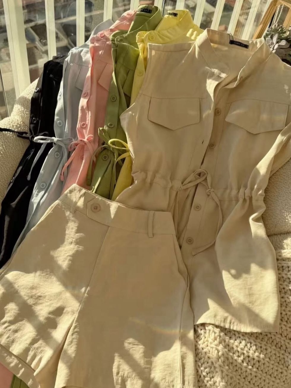 Conjunto parka sem manga #Panpan_fashion