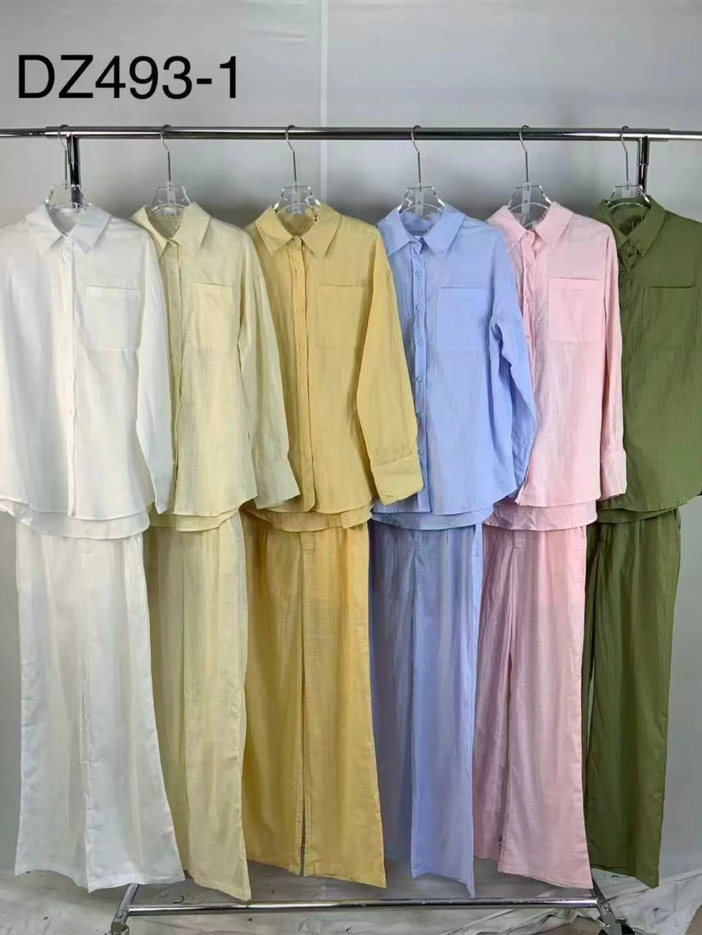 Conjunto importado de linho com cinto