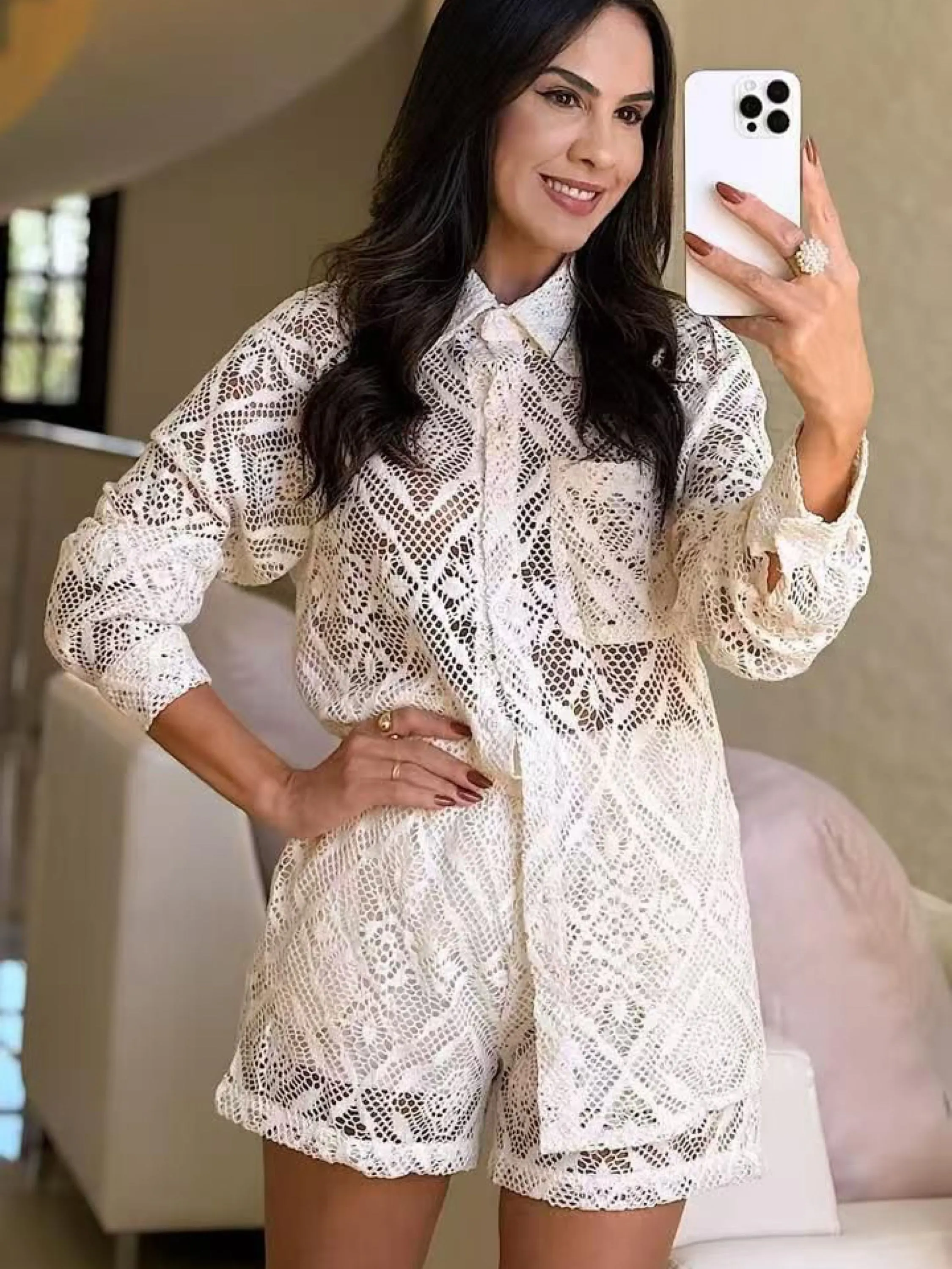 Conjunto importado de crochê #panpan fashion