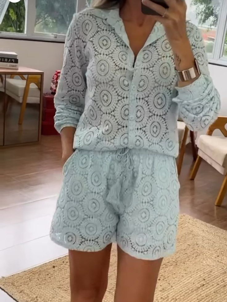 Conjunto short com camisa #Panpan_fashion