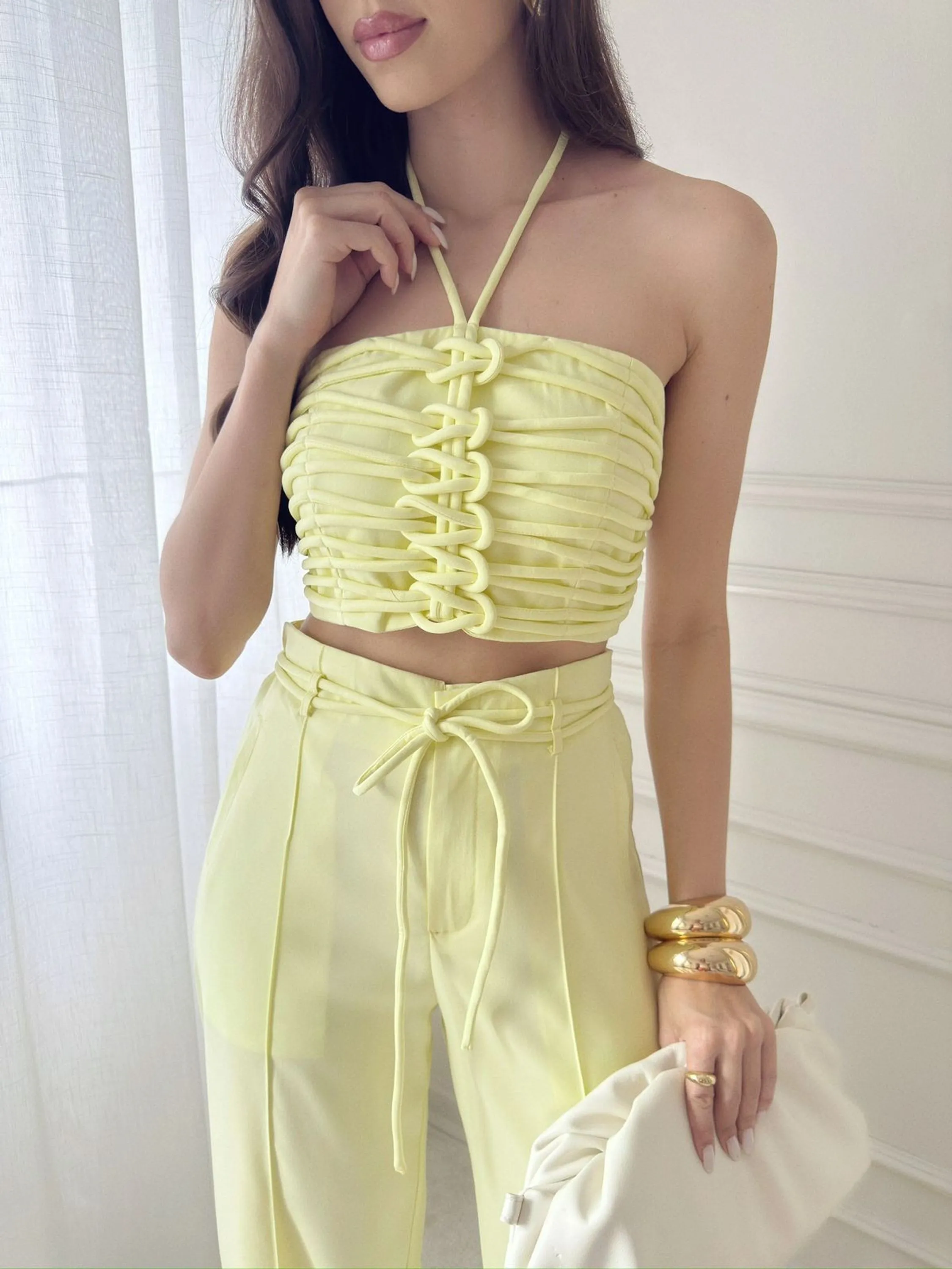 Conjunto de calça com cropped #Panpan_fashion