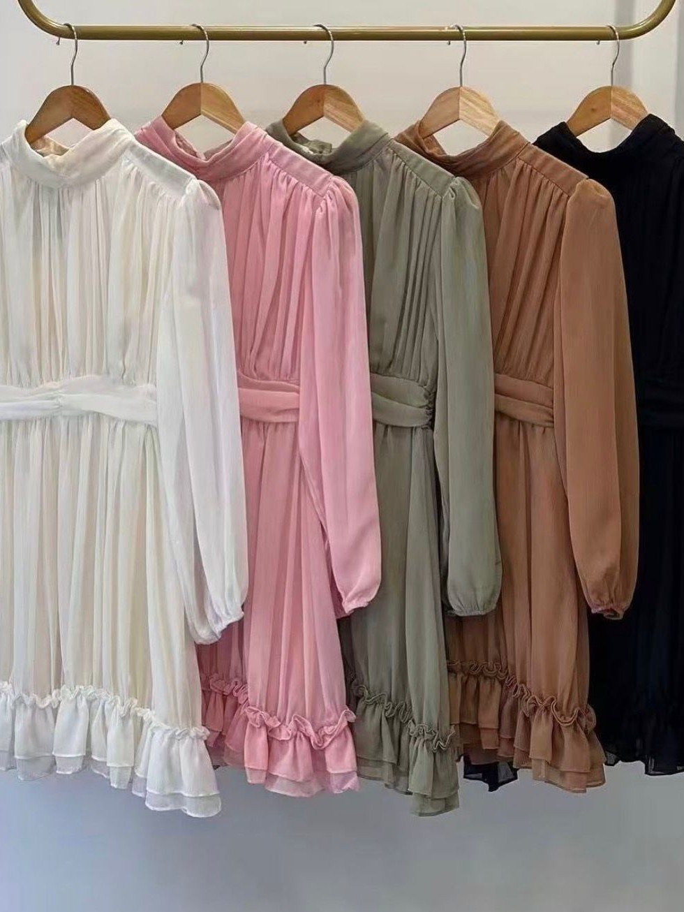 Vestido manga longa #Panpan_fashion