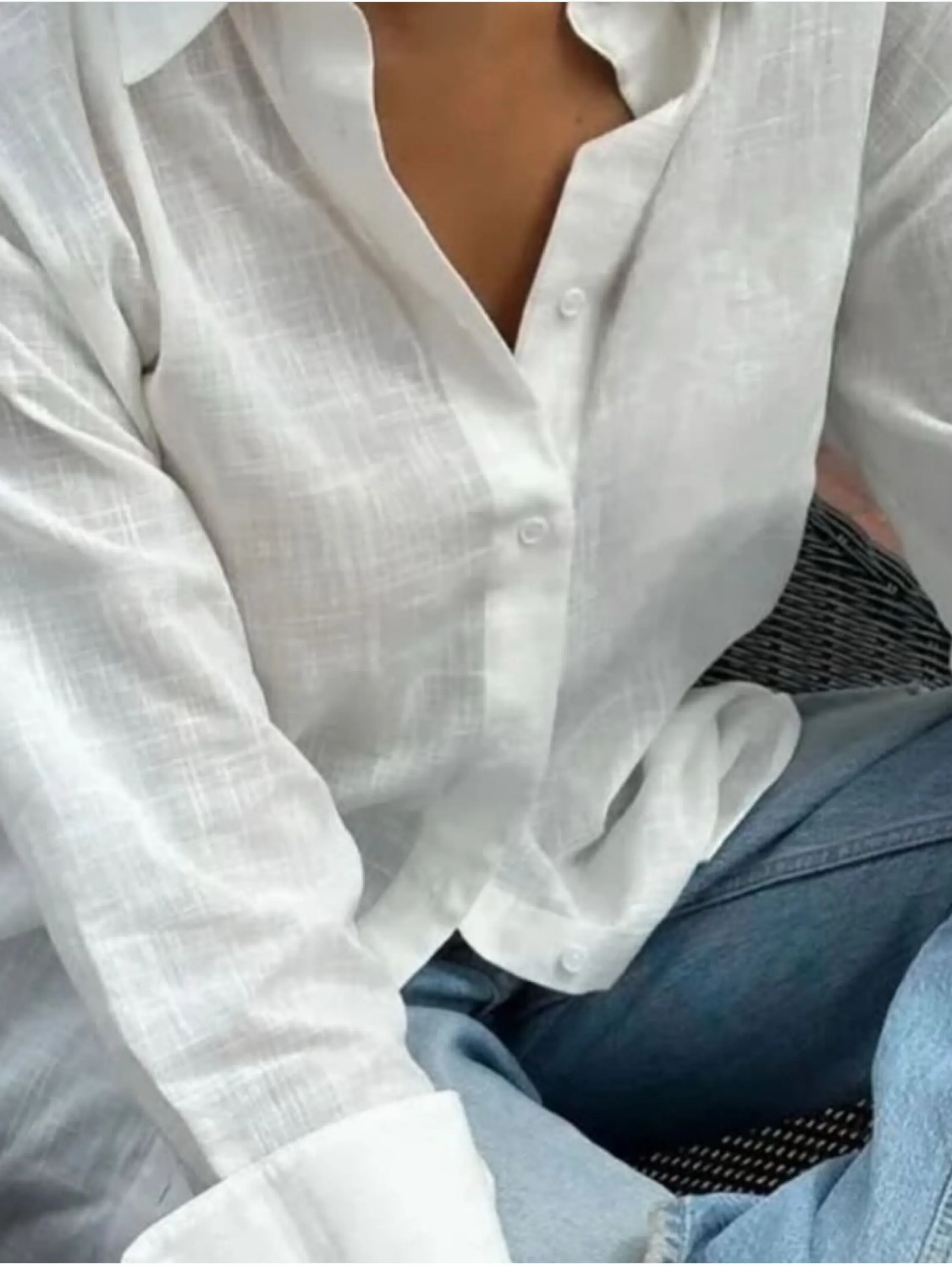 Camisa manga longa de linho