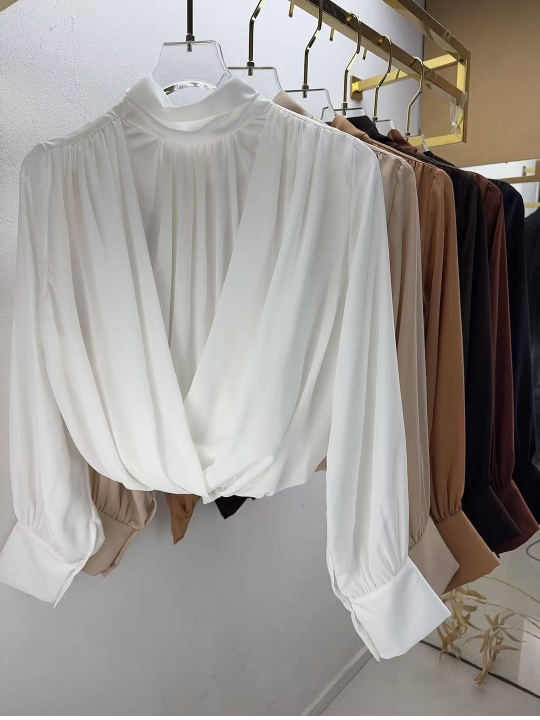 Blusa cropped manga longa #Panpan_fashion