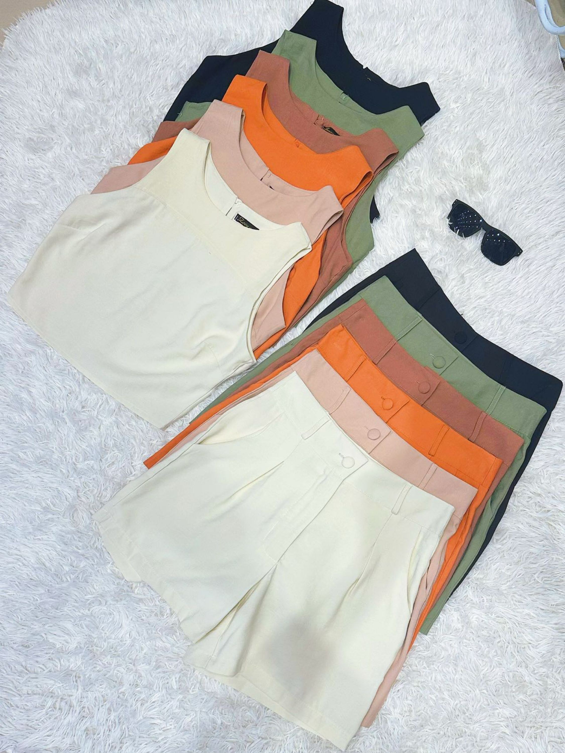 Conjunto regata e shorts tecido Marant.lili moda feminina