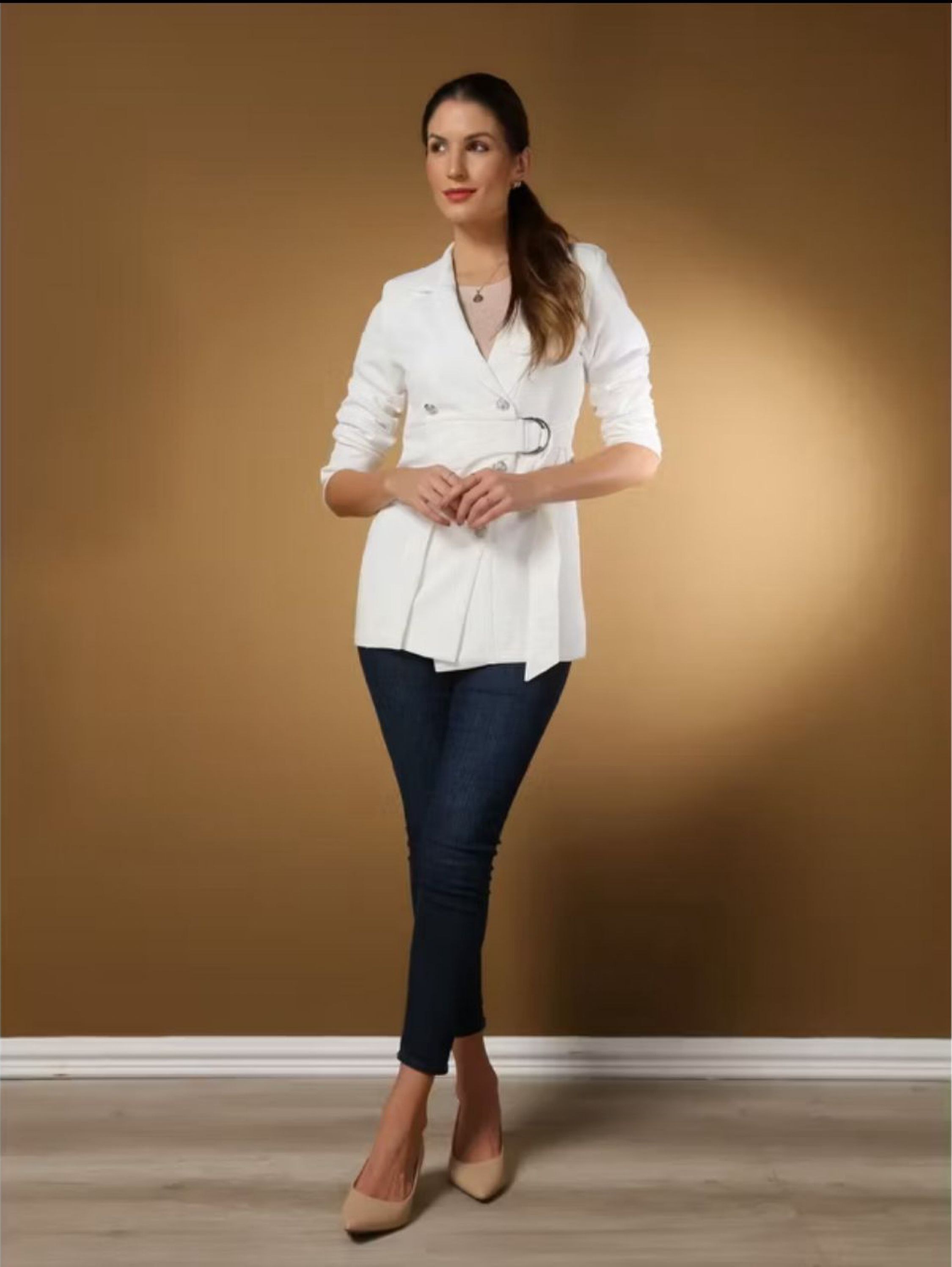 Blazer Alfaiataria com cinto Lili moda feminina