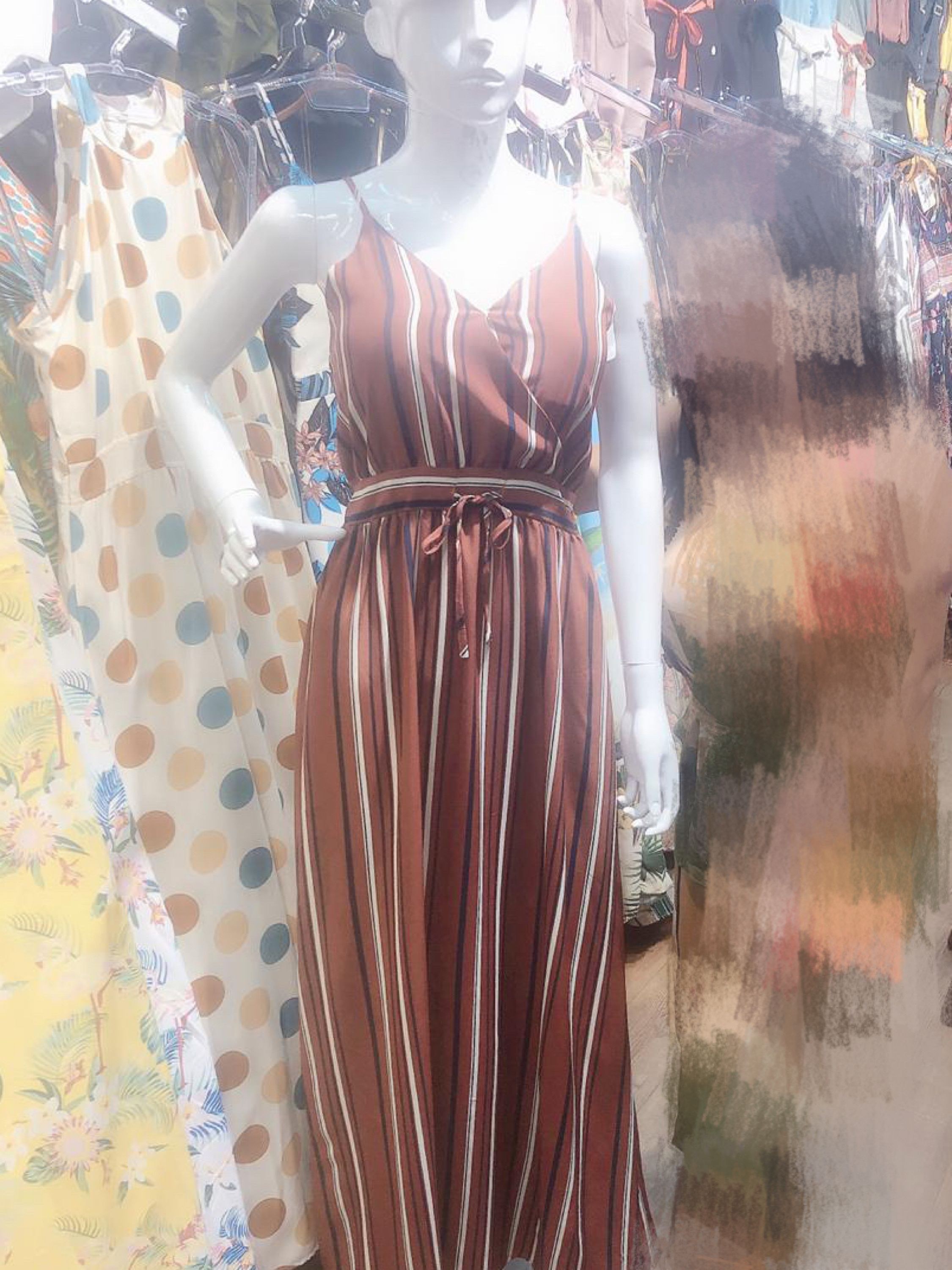 Vestido longoModa estampado diversas cores