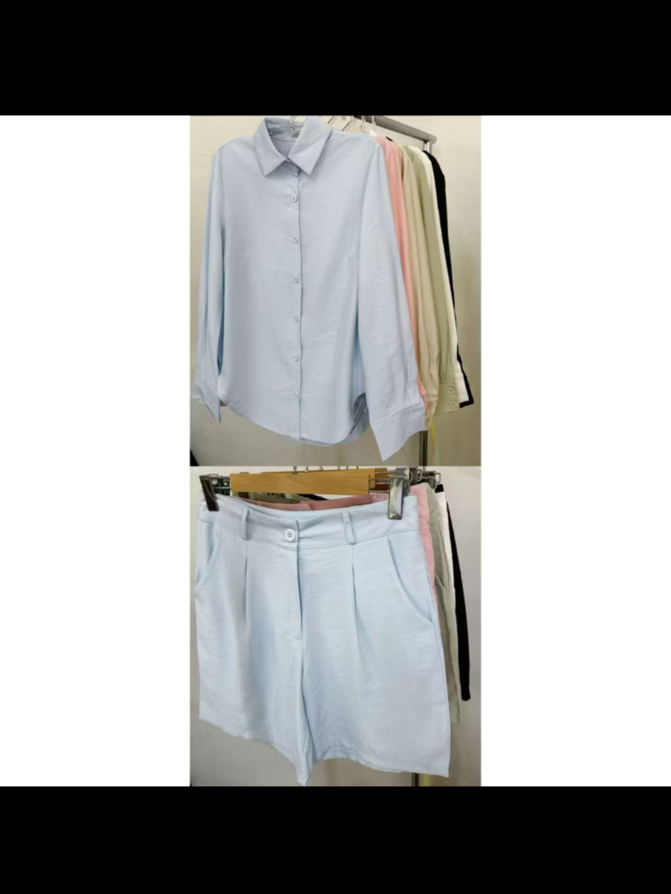 Conjunto feminino manga longa + shorts Lili moda feminina