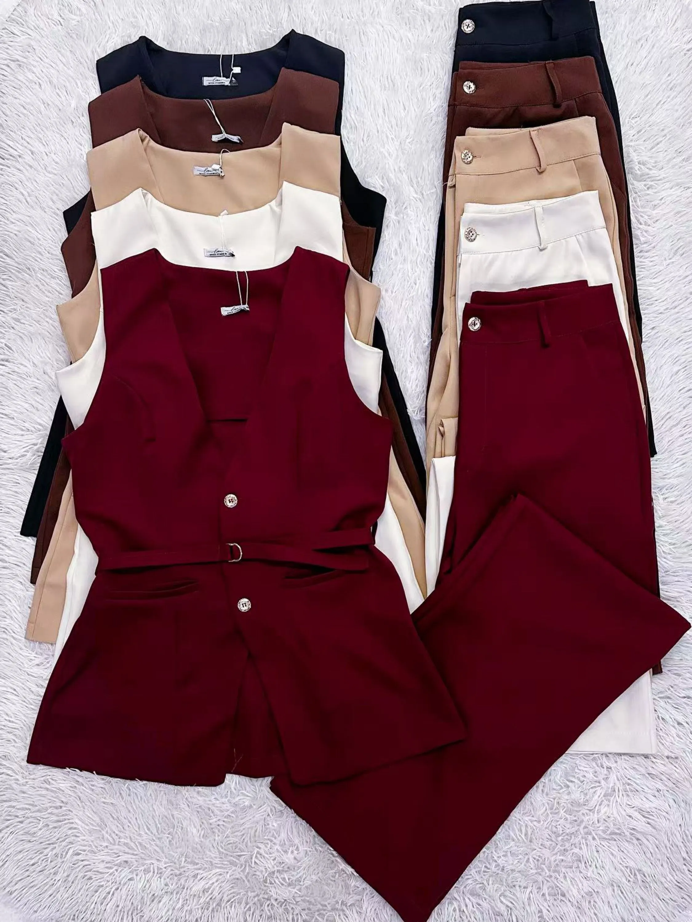 Colete calças terno/ gold cat moda feminina