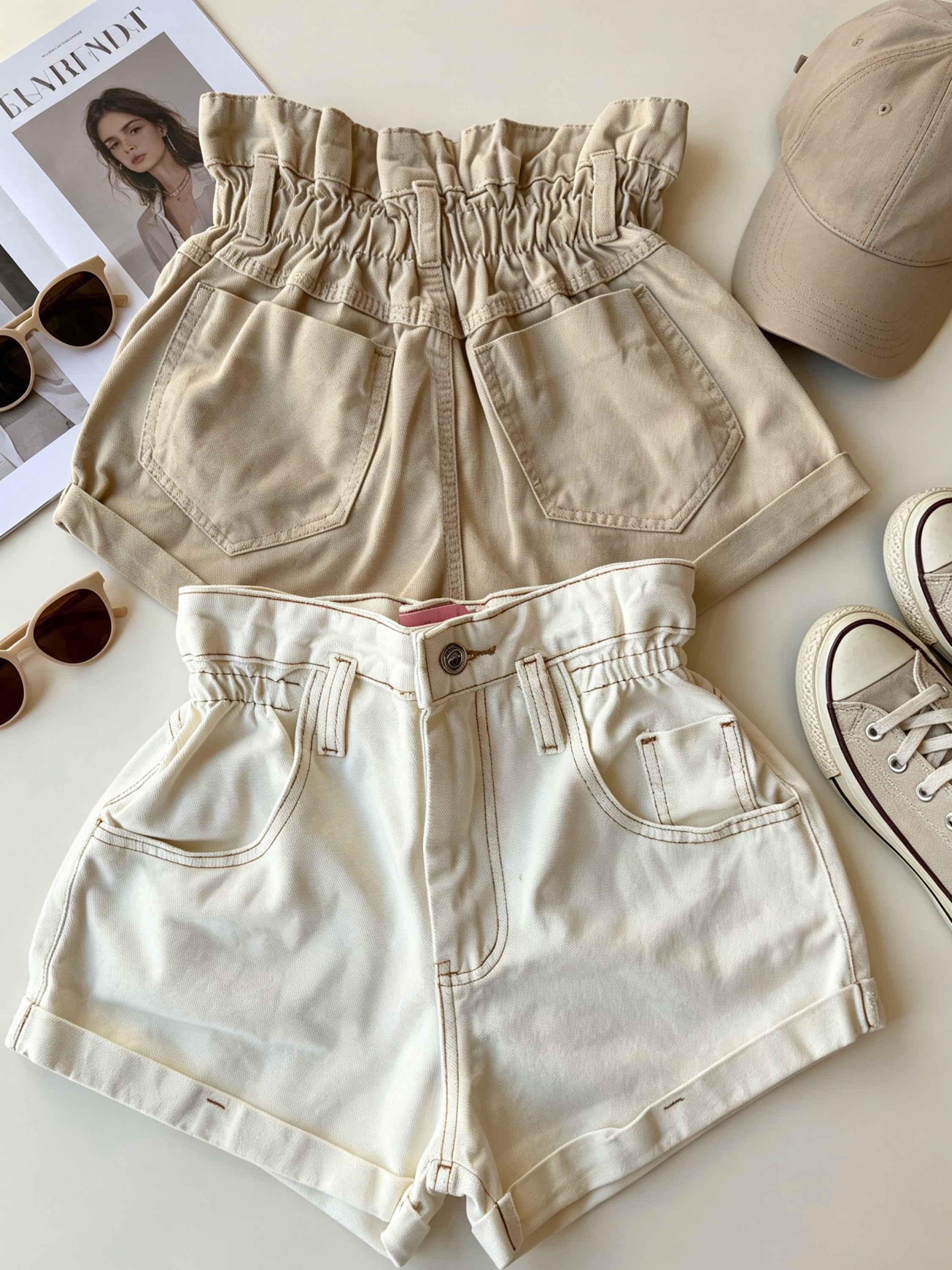 2121-Short Jeans cintura elasticar