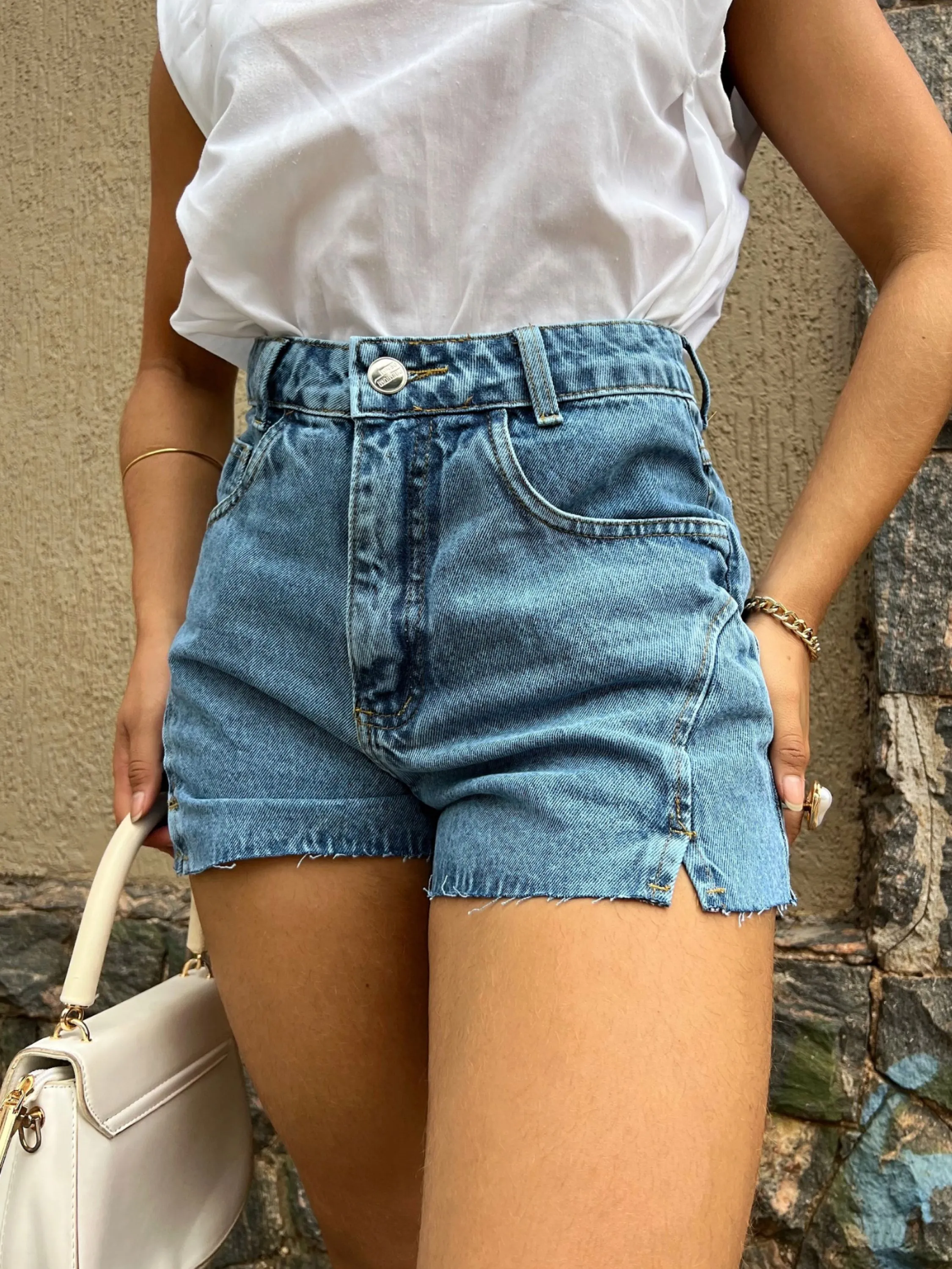 Short Jeans citura alto  Femininas