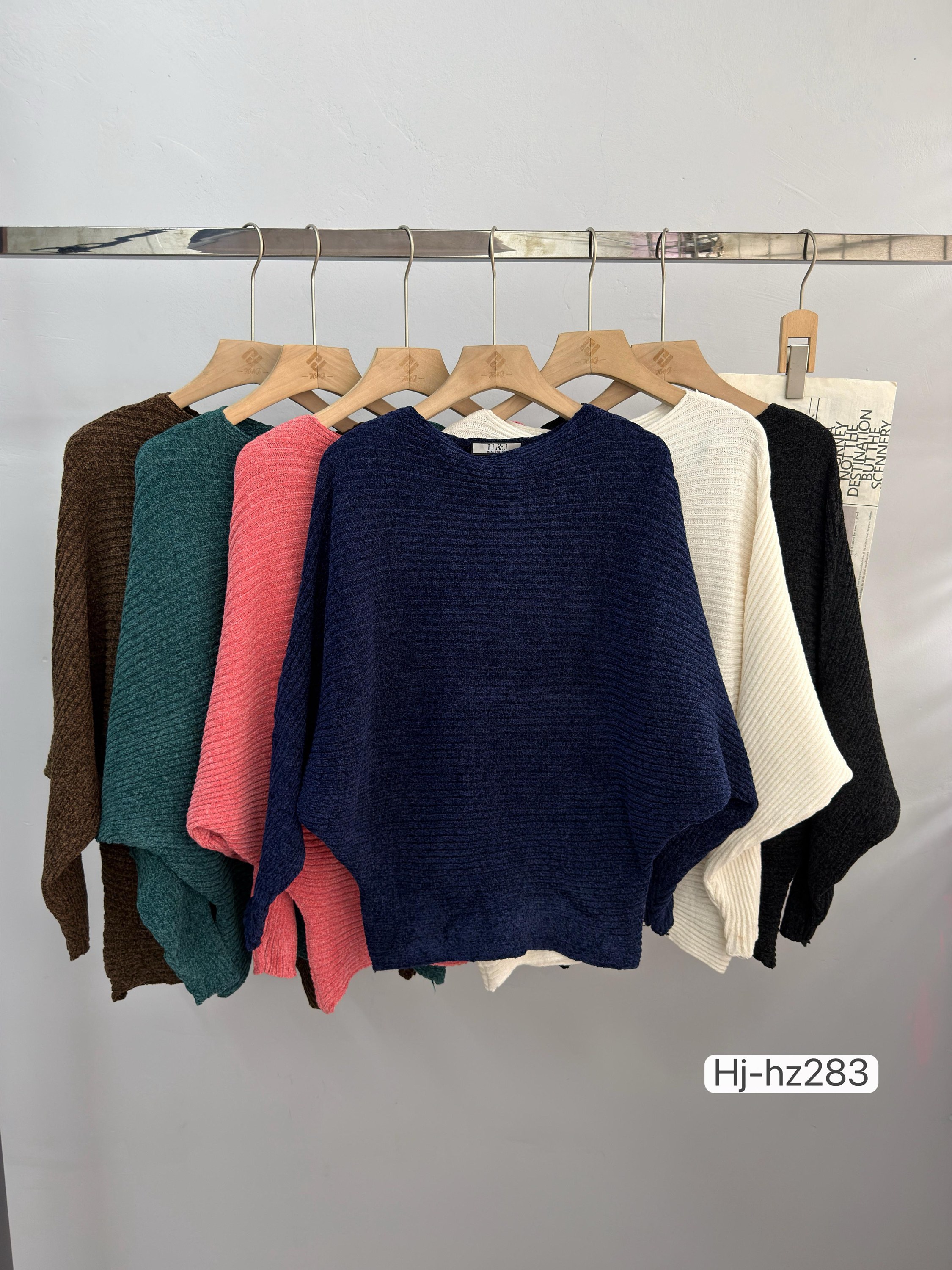 Blusa Feminina Tricot Manga Ampla Texturizada (HZ283)