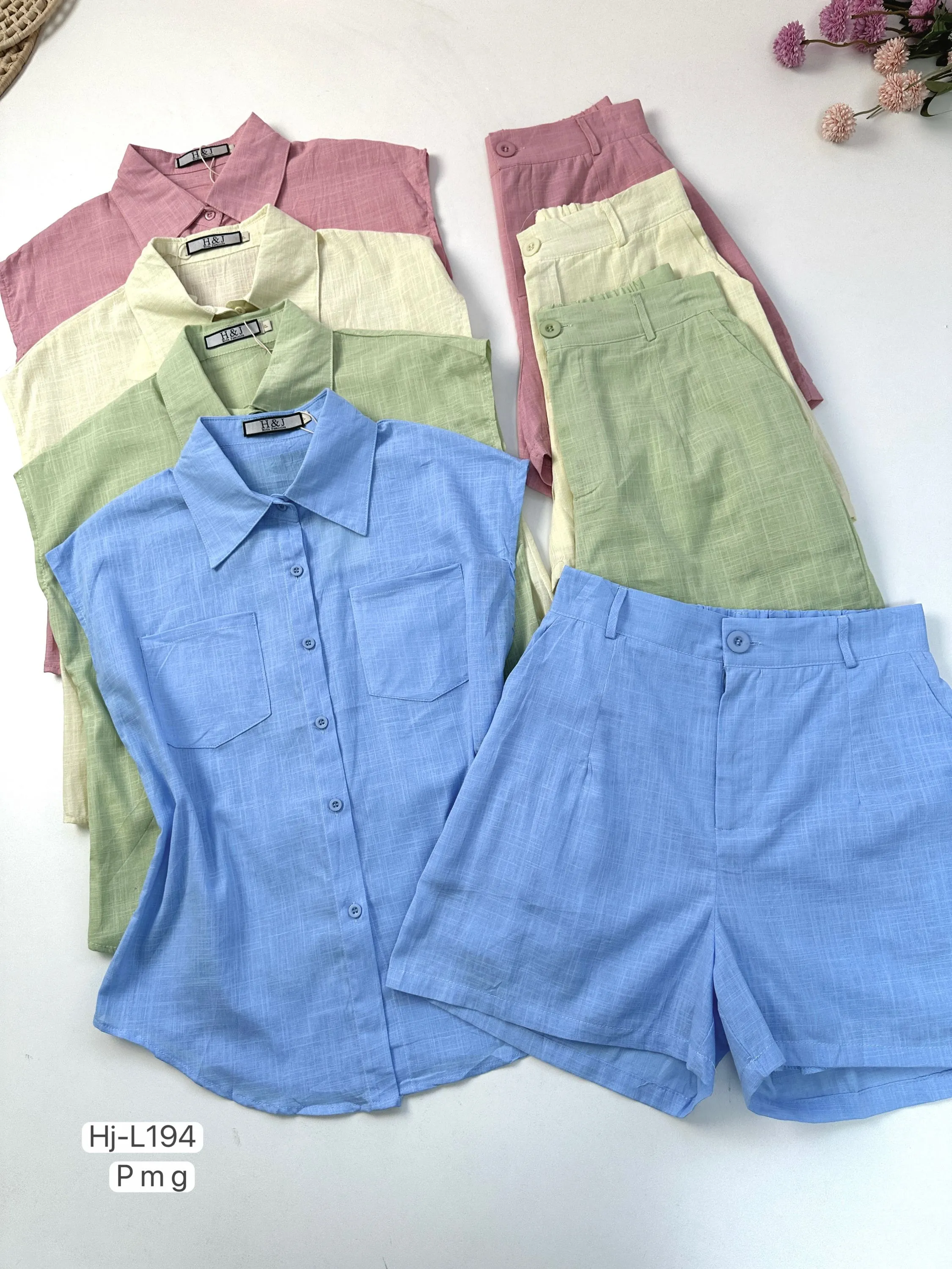 Conjunto Regata sem Manga com Short de Alfaiataria (194)