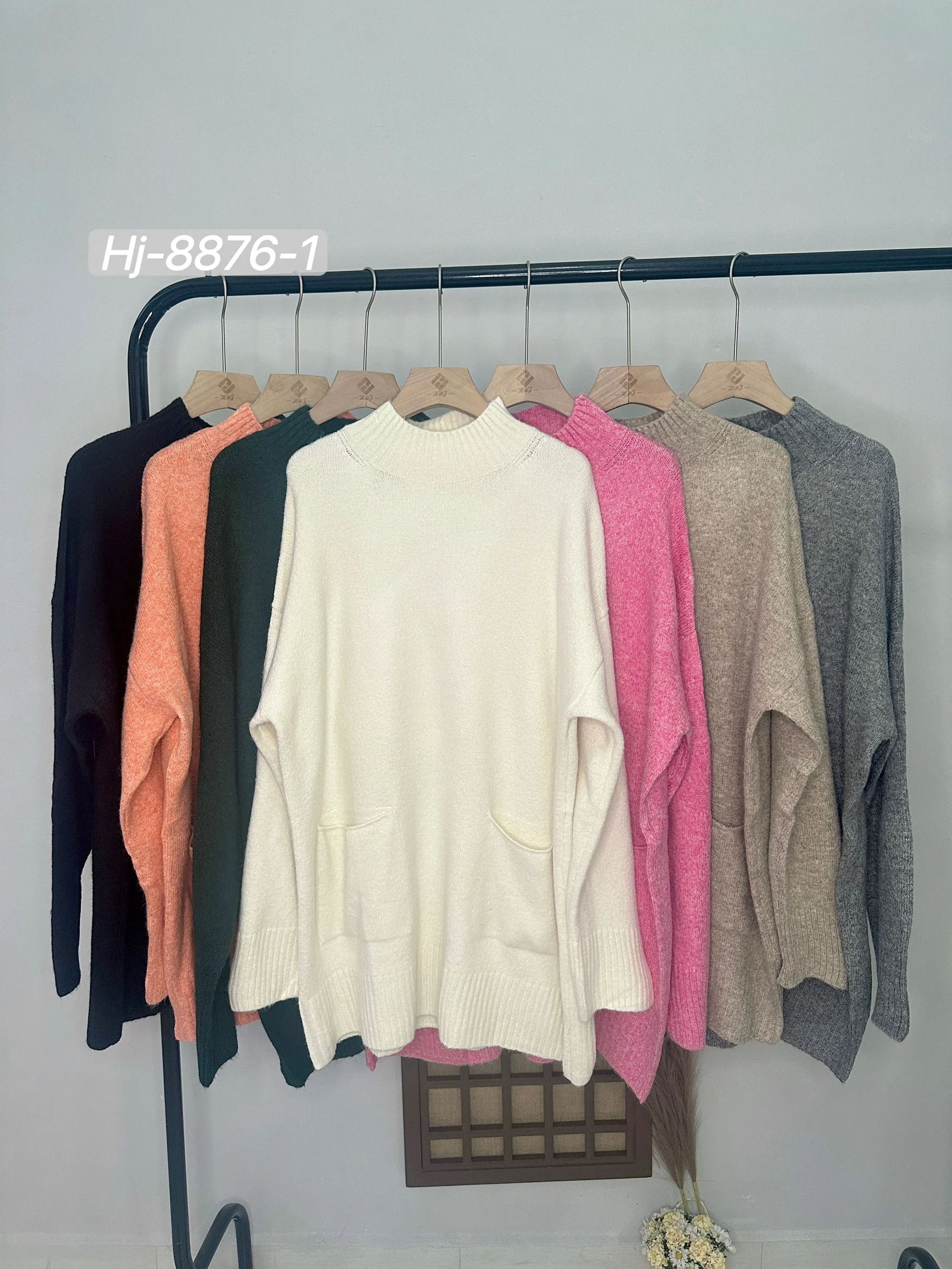 Poncho de lã grosso Hj 8876-1