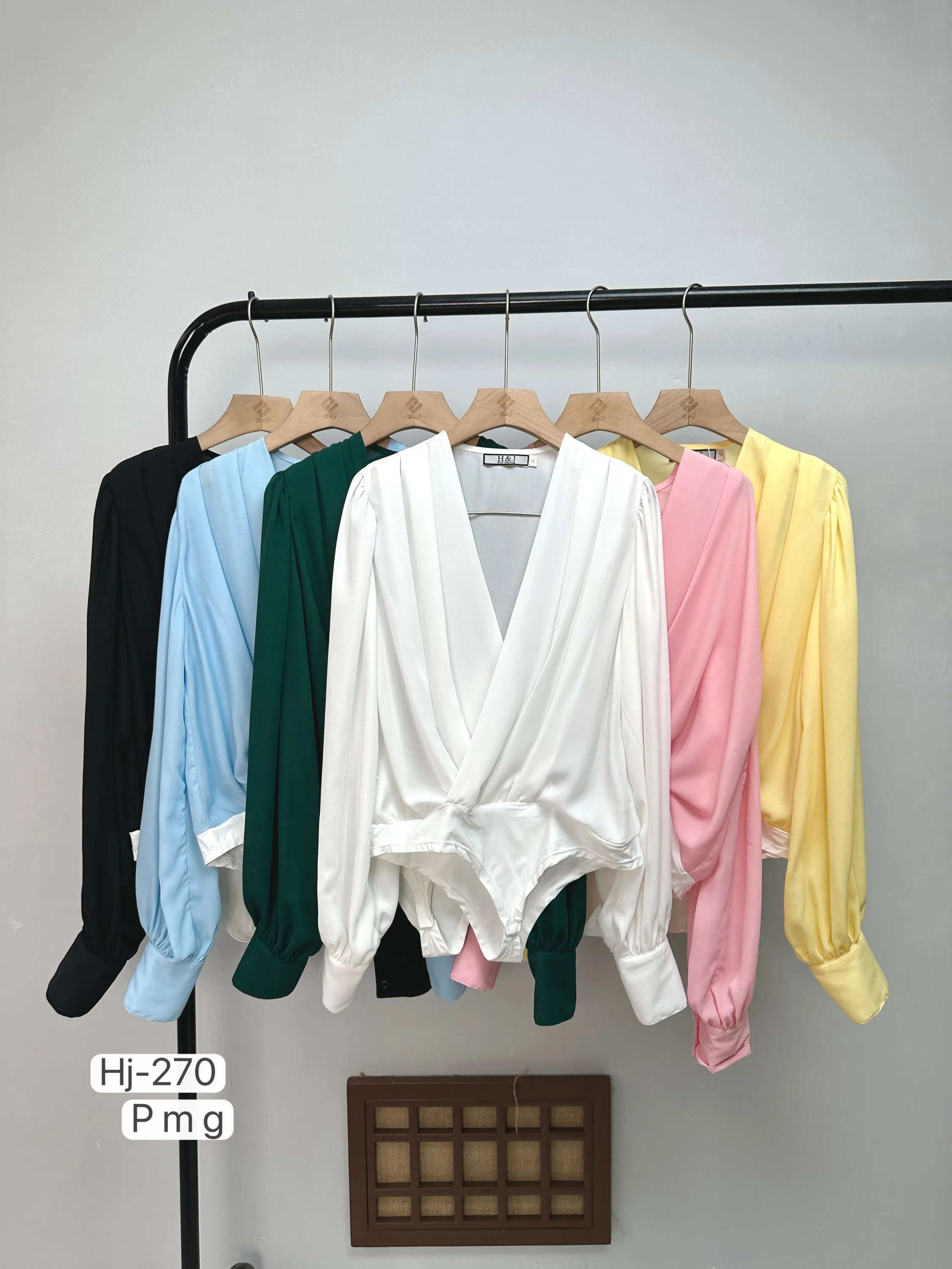 Body Manga Longa Decote Transpassado (270)