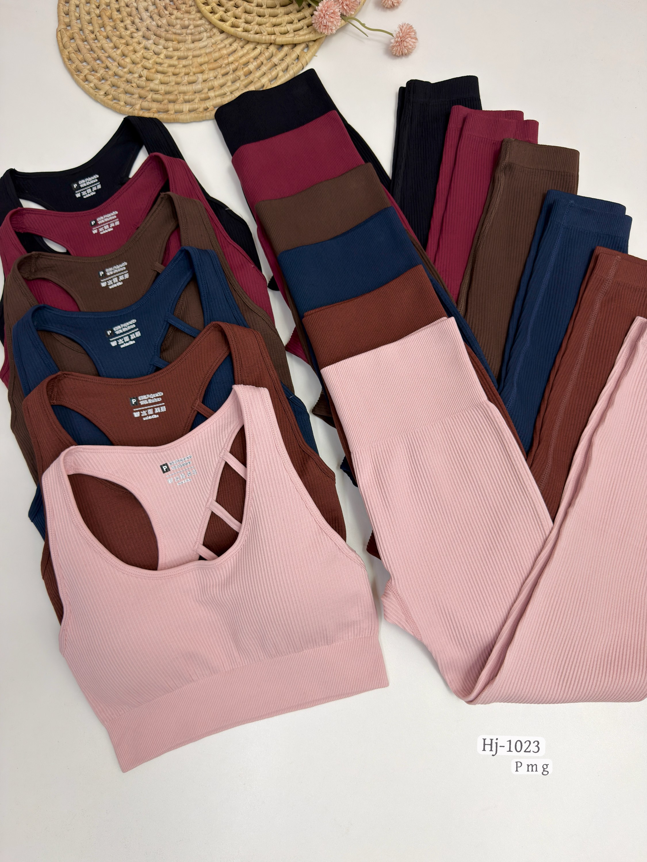 Conjunto  Top Nadador com Tiras e Short Cintura Alta (1023)