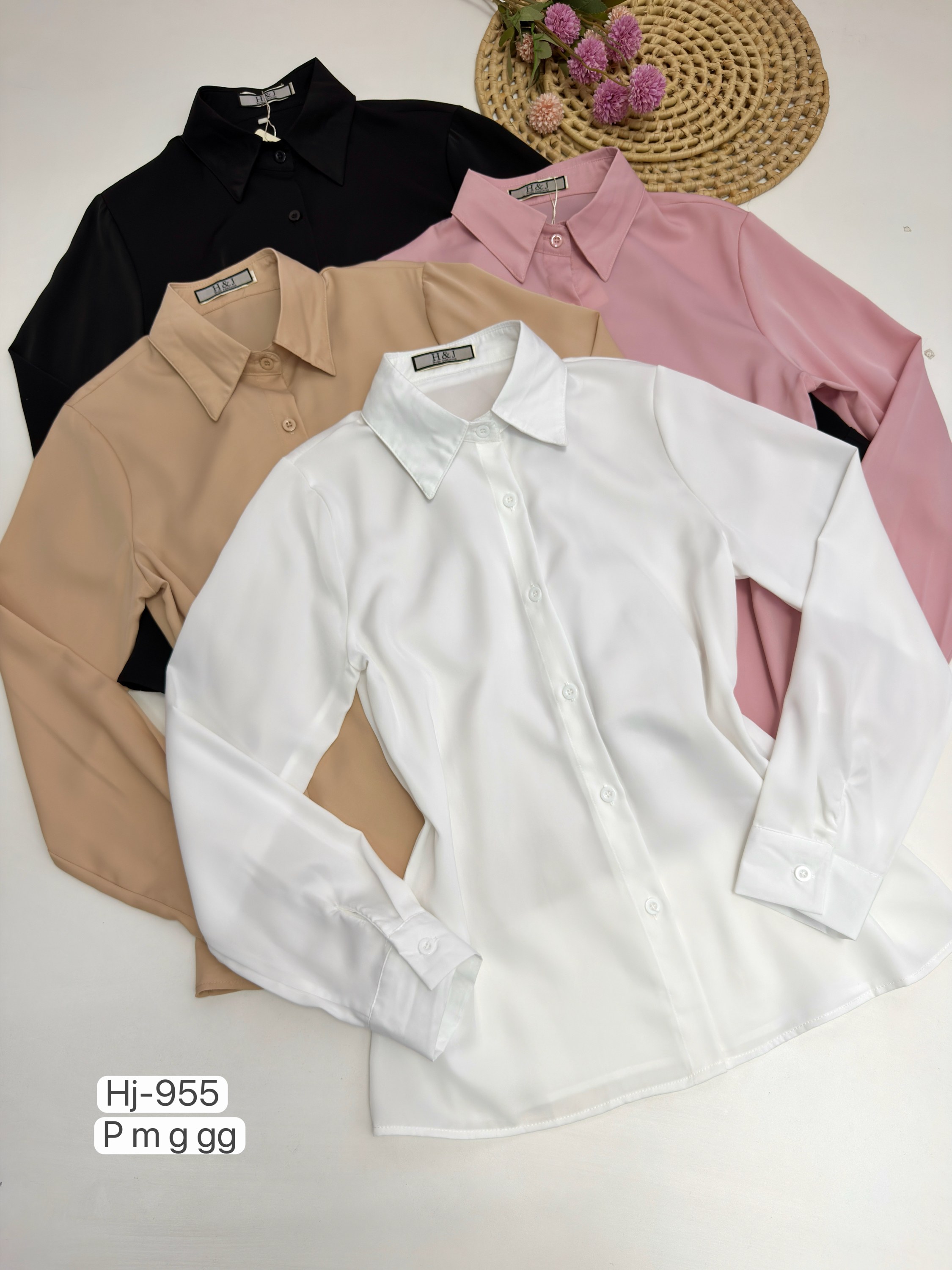 Camisa Feminina Social Manga Longa (F955)