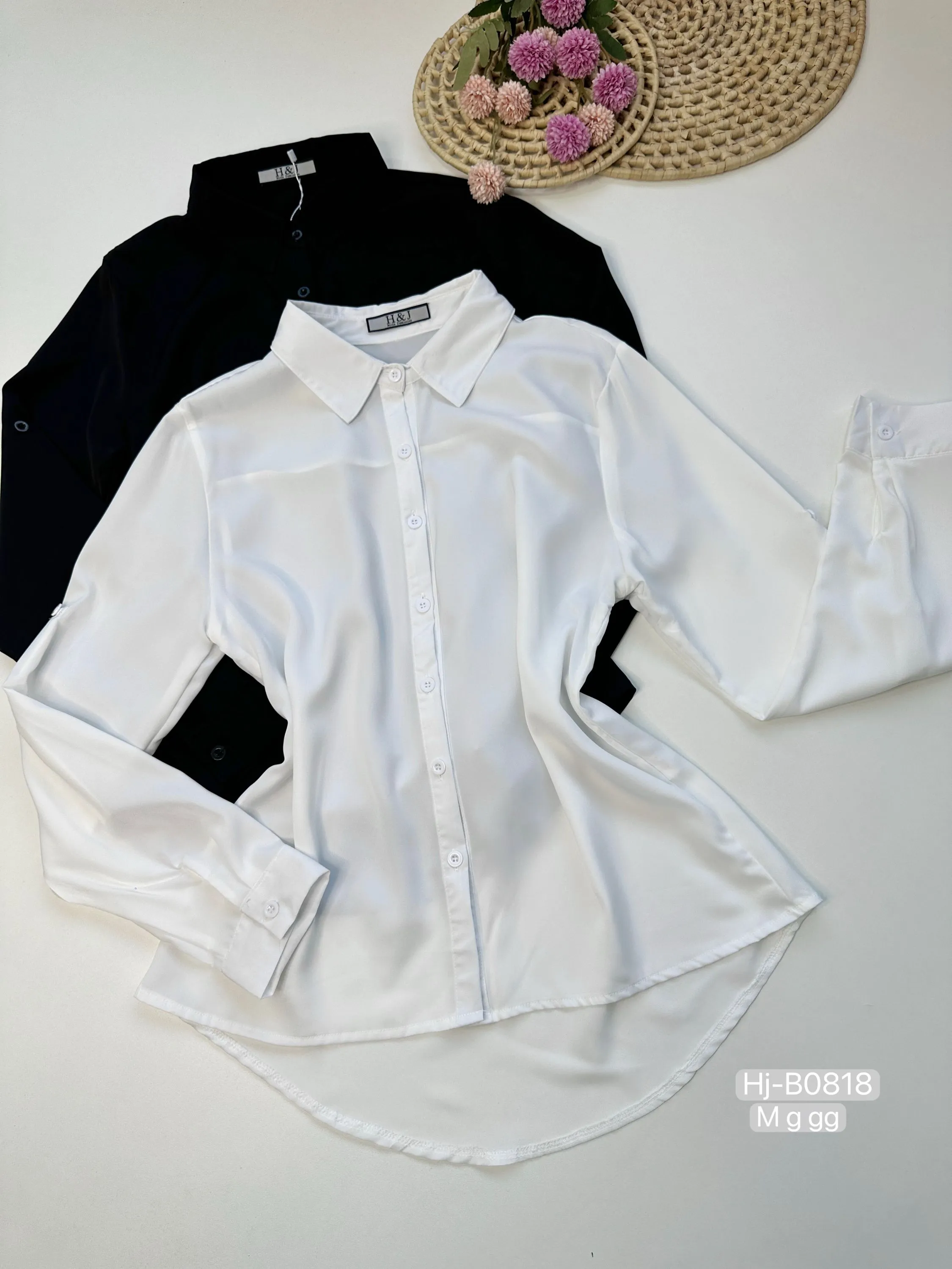 Camisa Feminina Manga Longa Básica (B0818)