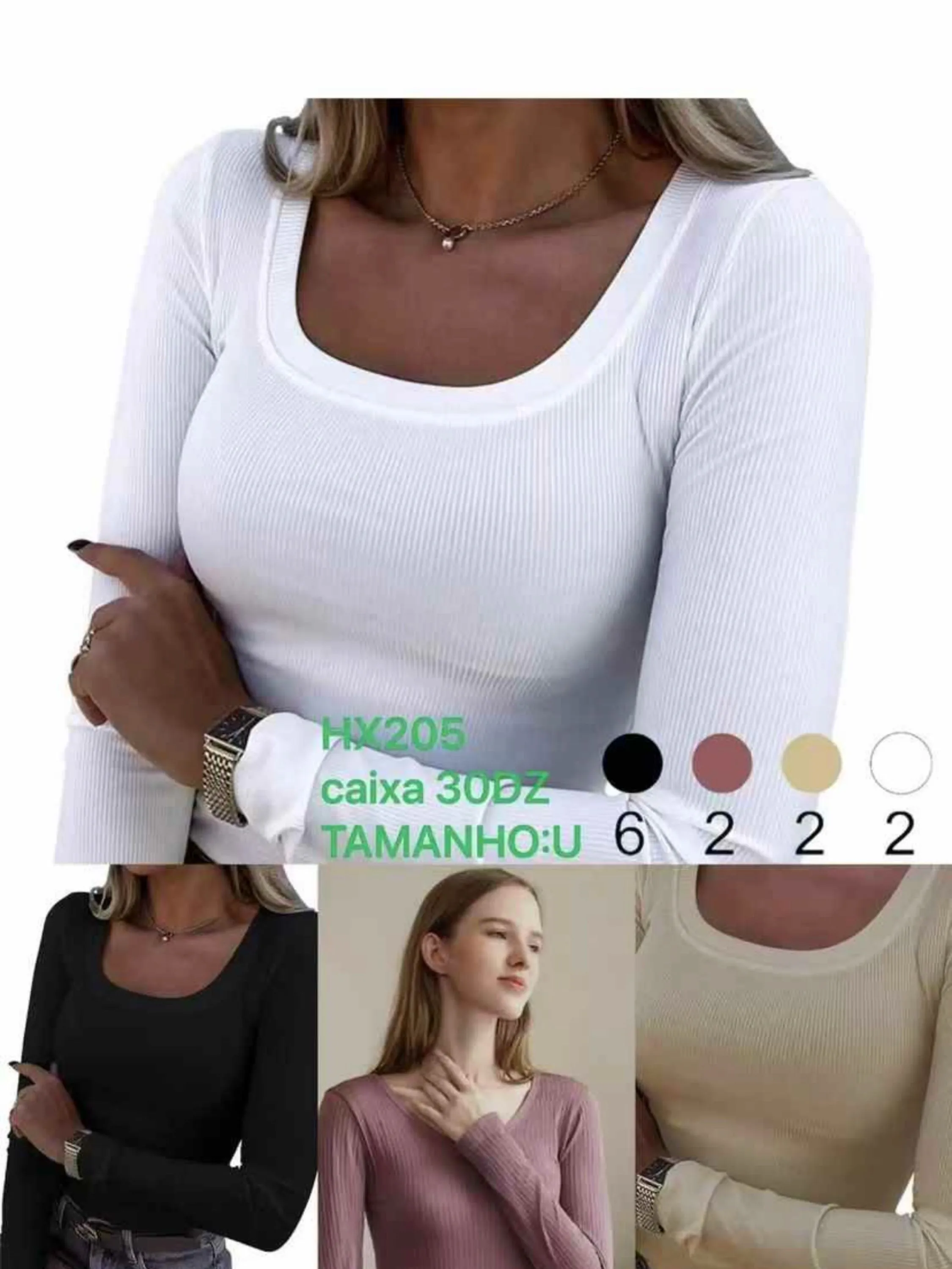 Blusa térmica canelado