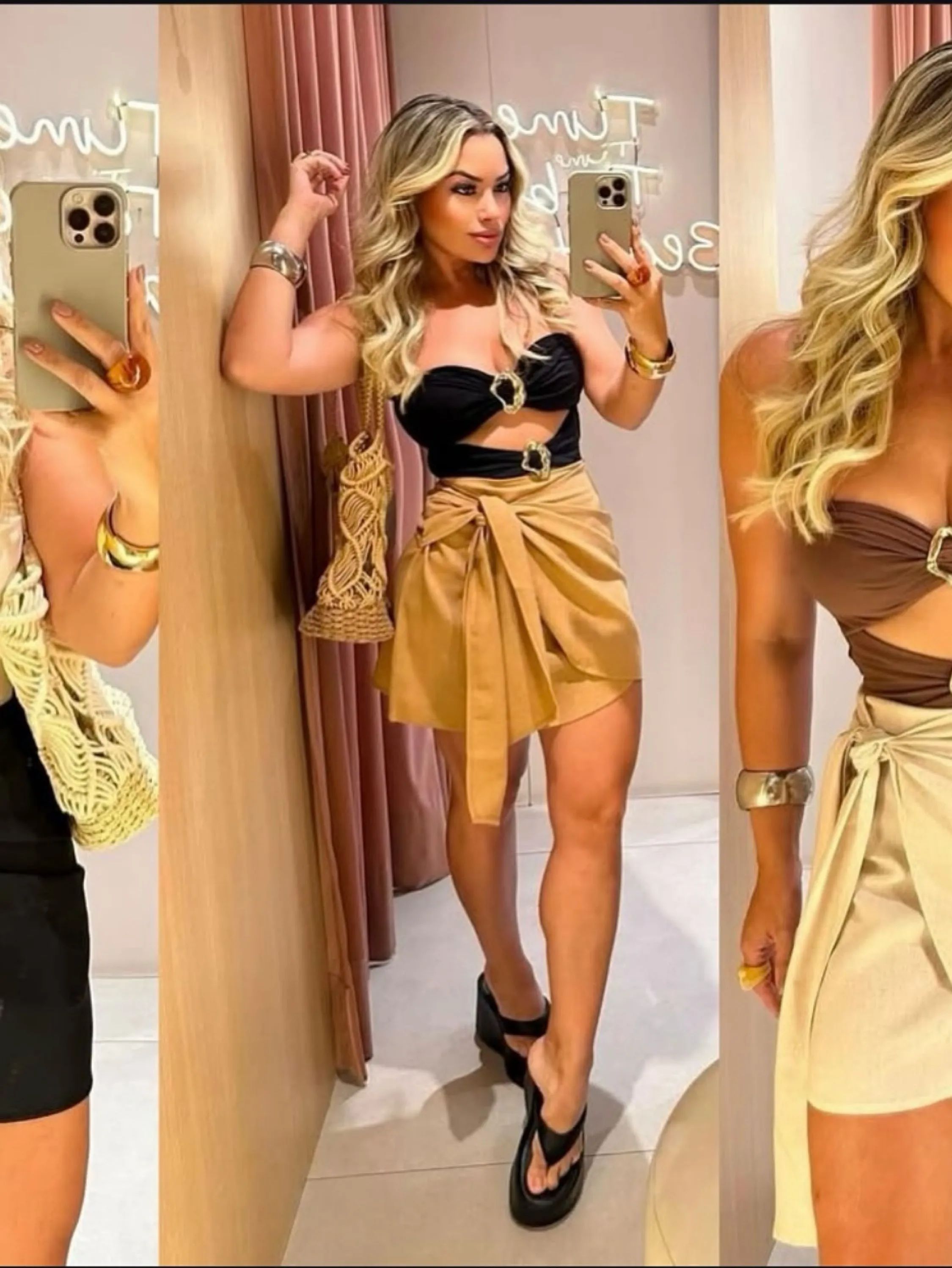 Body sexy com detalhe dourado