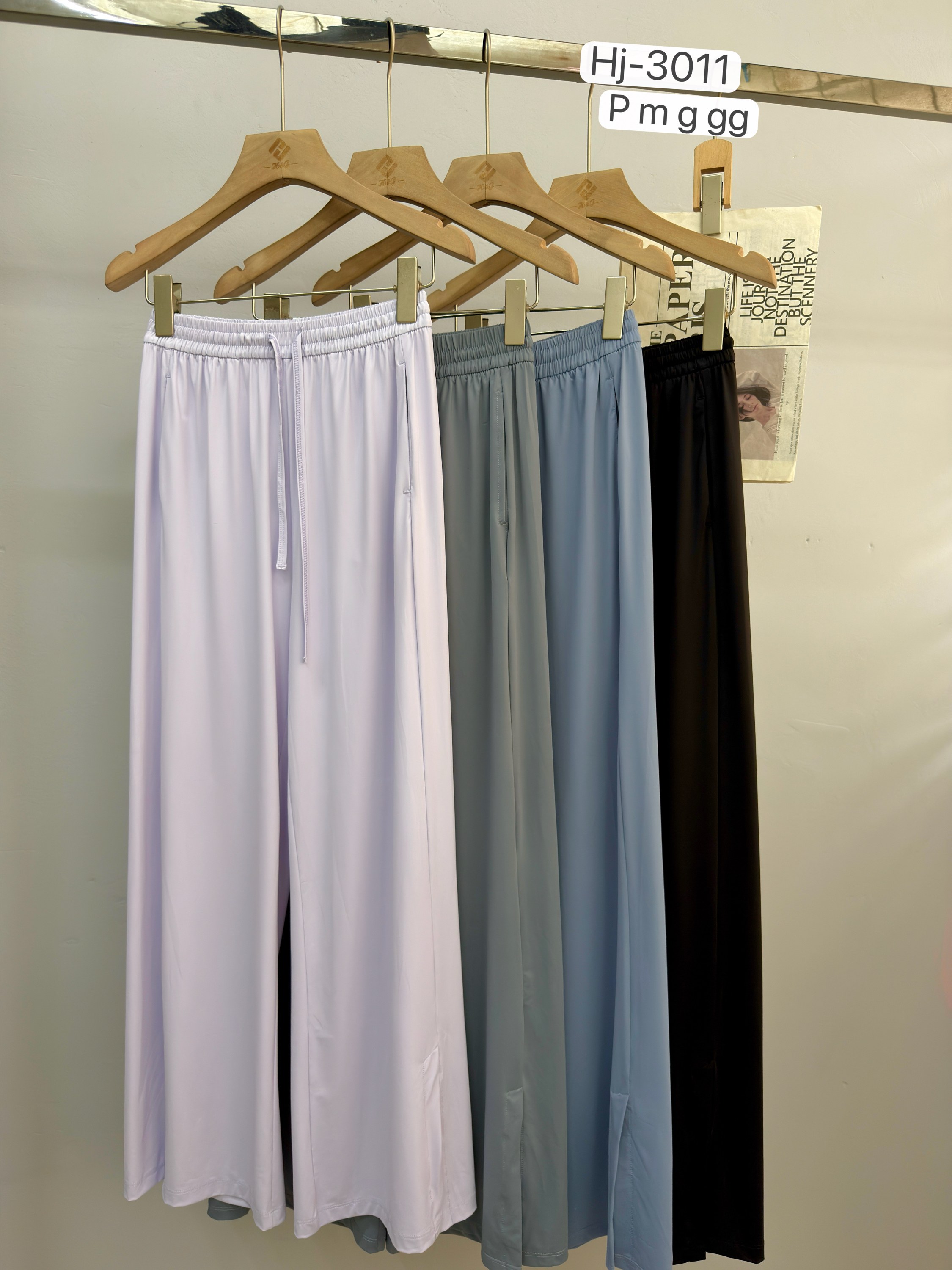 Calça Feminina Pantalona com Elástico e Amarração (3011)