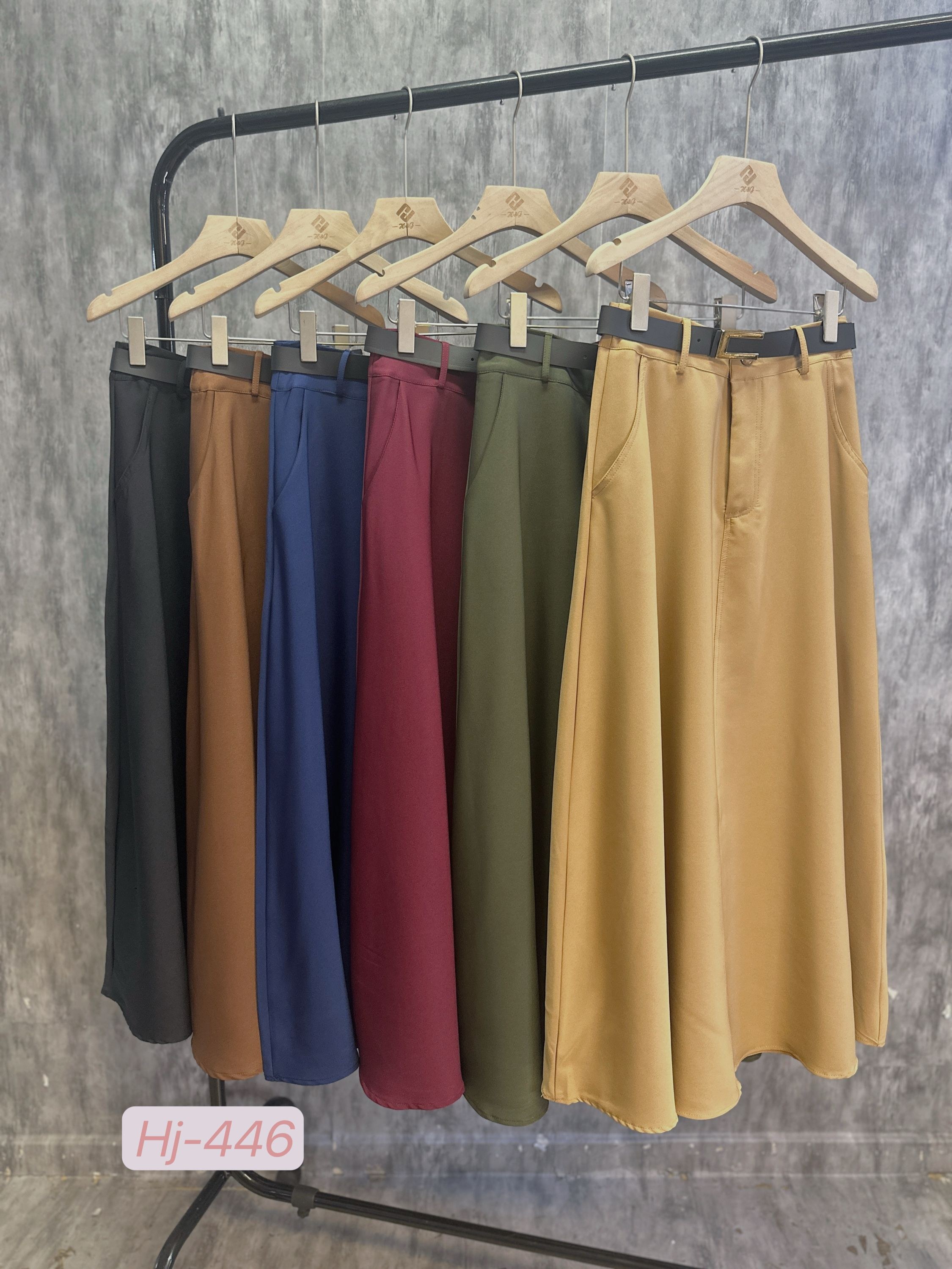 Saia longa em alfaiataria com ziper (446)