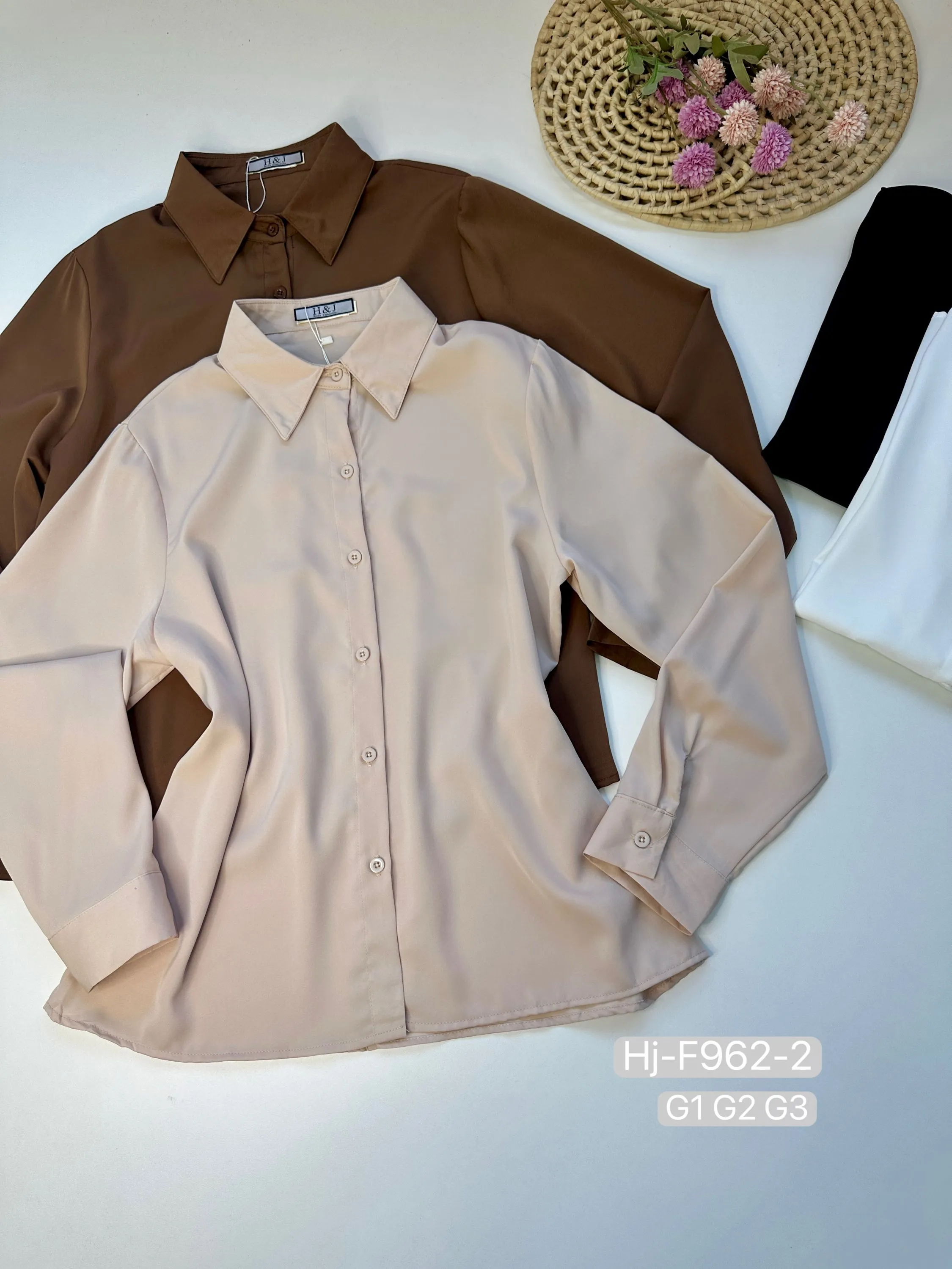 Camisa Clássica Feminina Manga Longa (F962)
