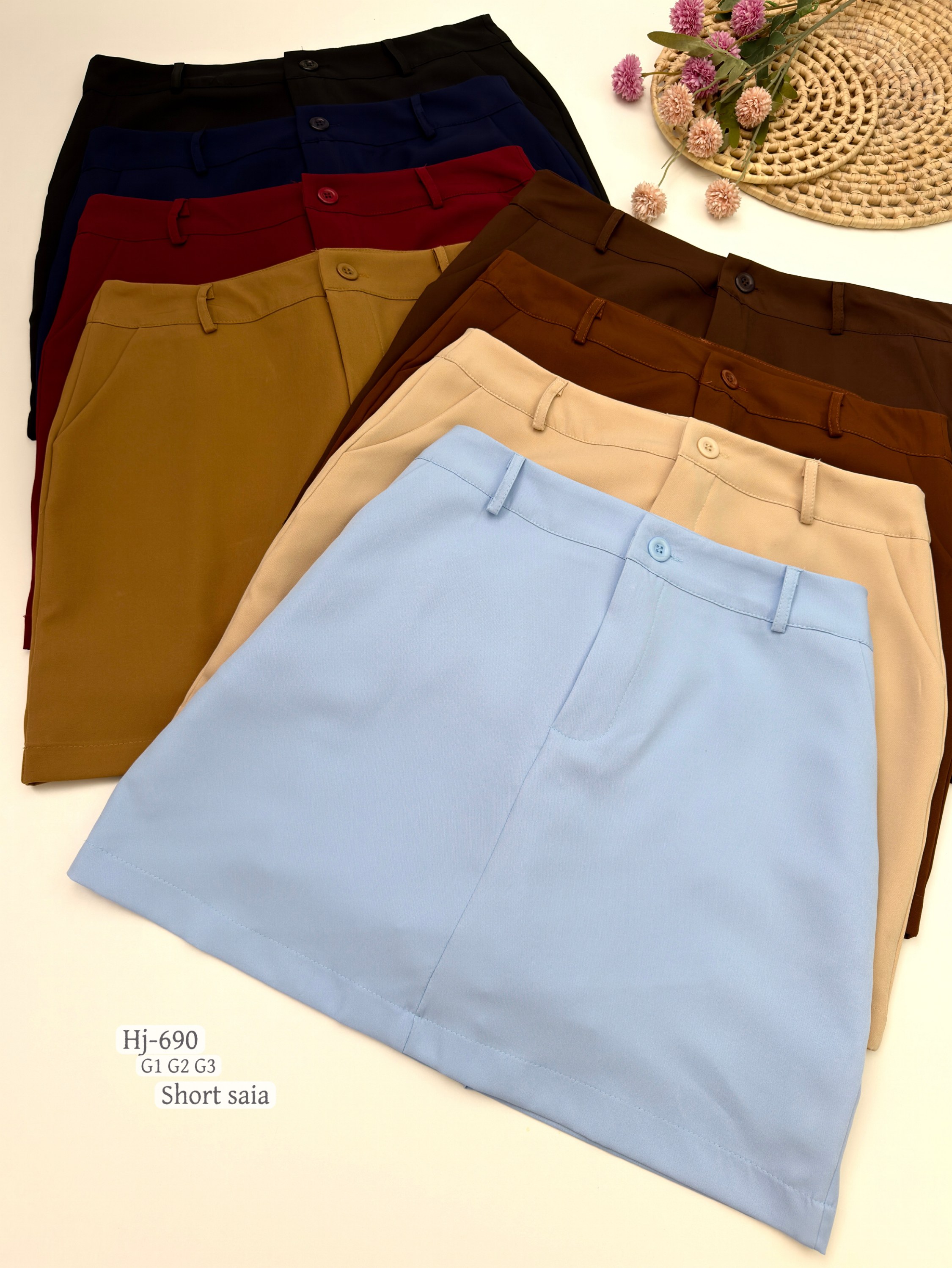 Shorts saia plus alfaiataria