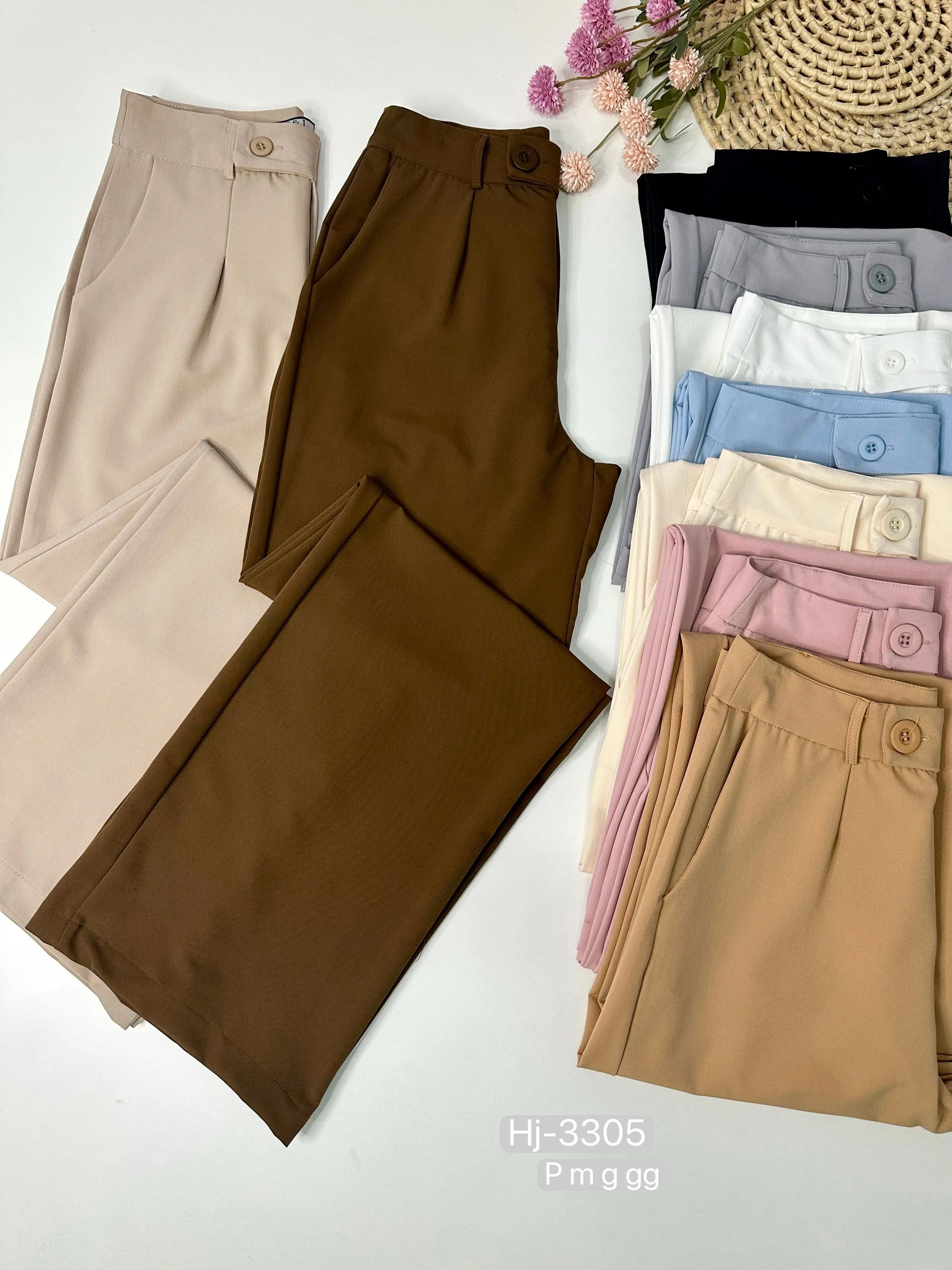Calça Feminina de Alfaiataria com Pregas (3305M)