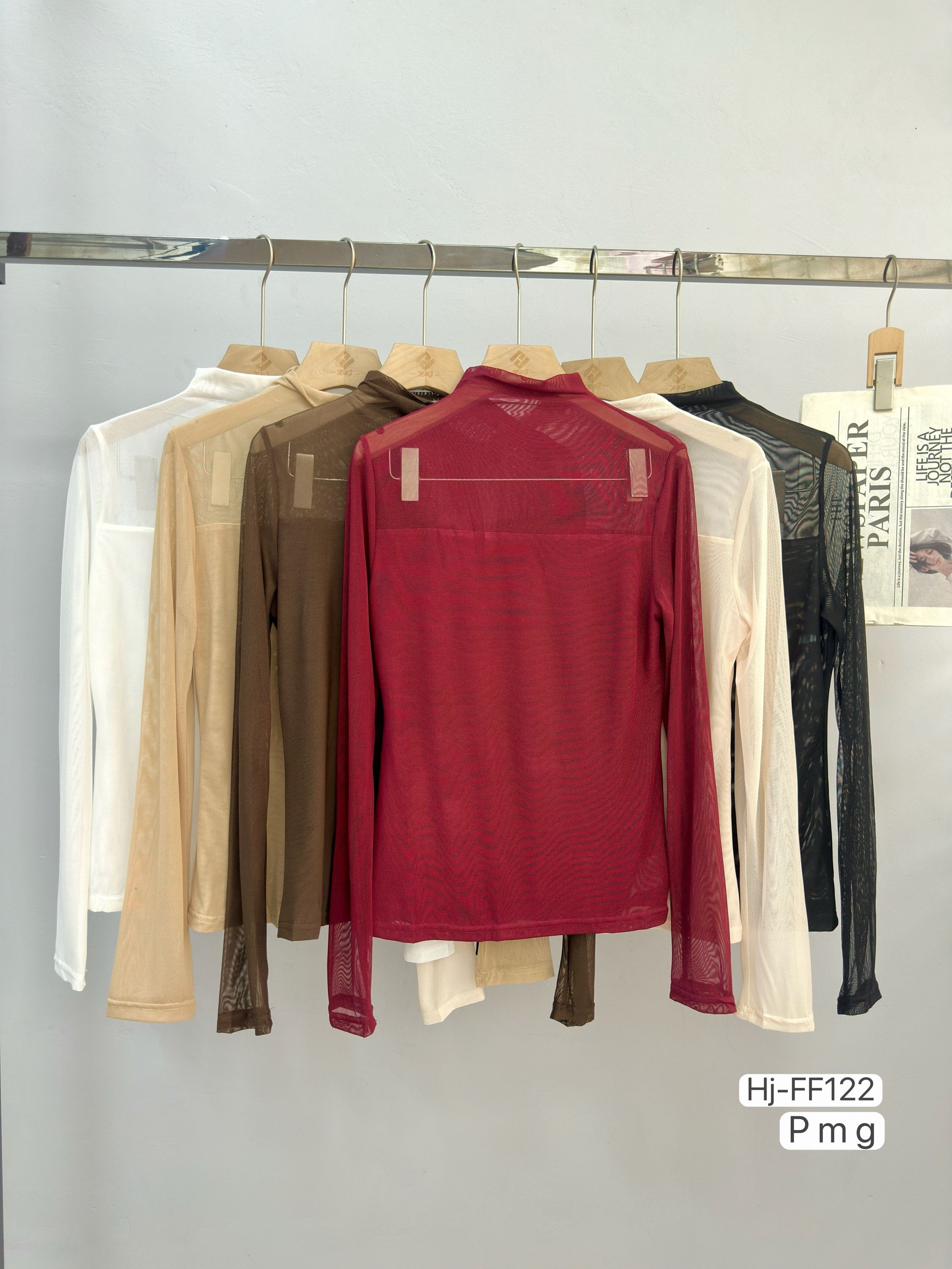 Blusa Feminina Tule Manga Longa (FF122)