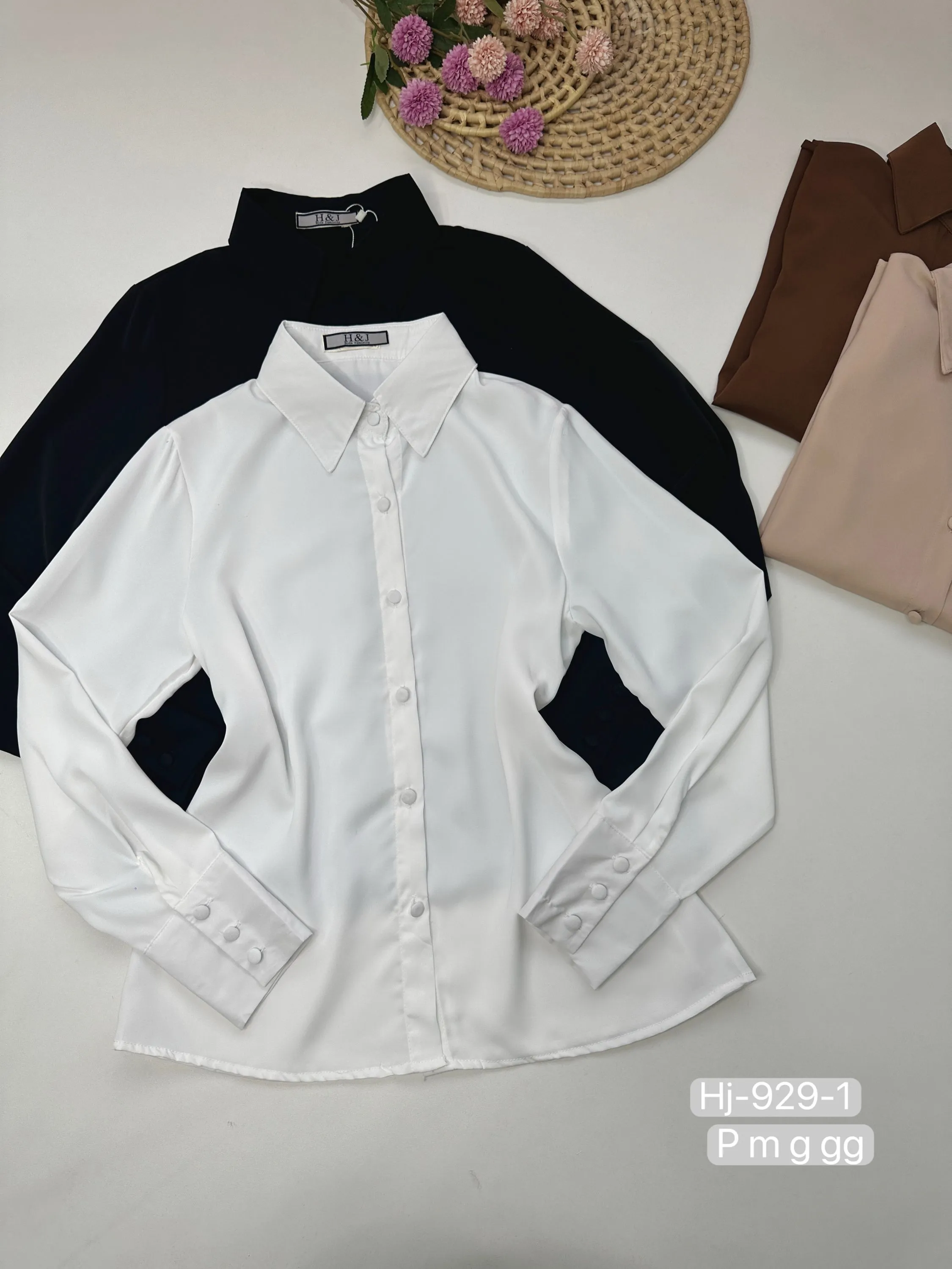 Camisa Social Feminina Manga Longa (929-1)